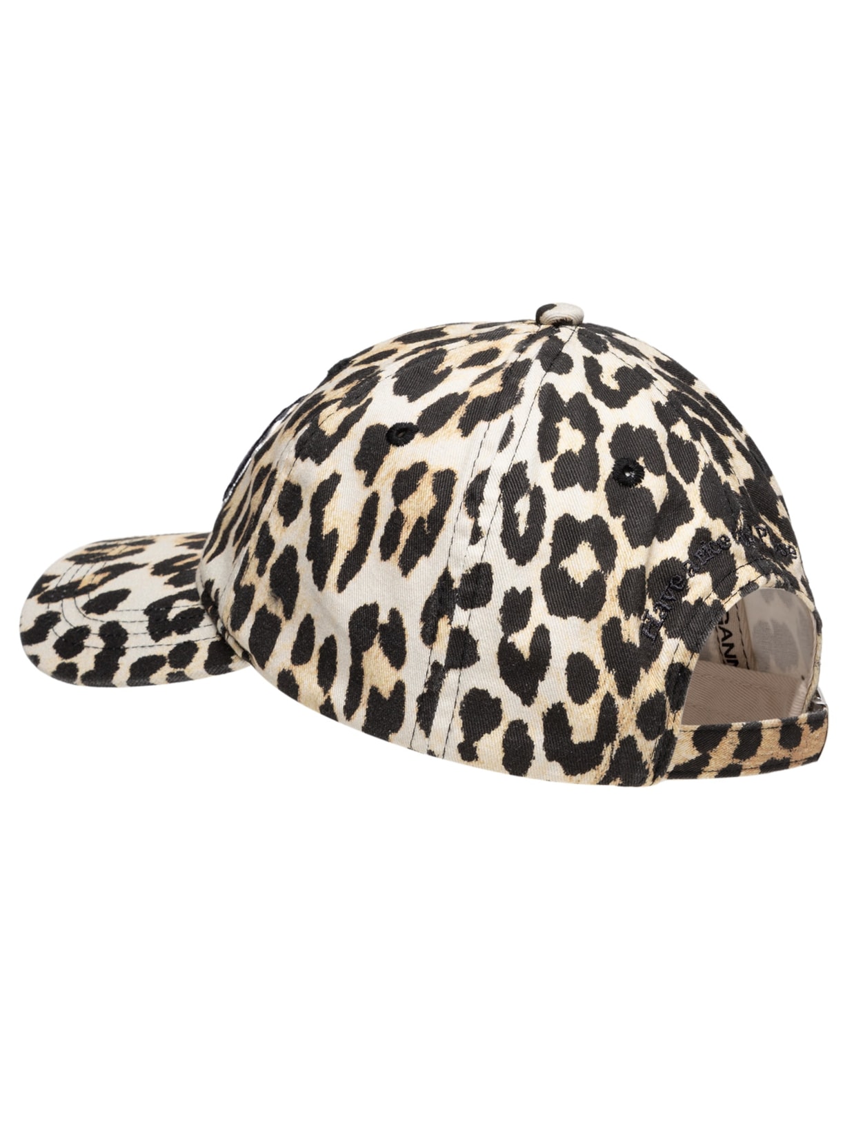 Boné Feminino Washed Cotton Canvas Leo Emb Animal Print Ganni