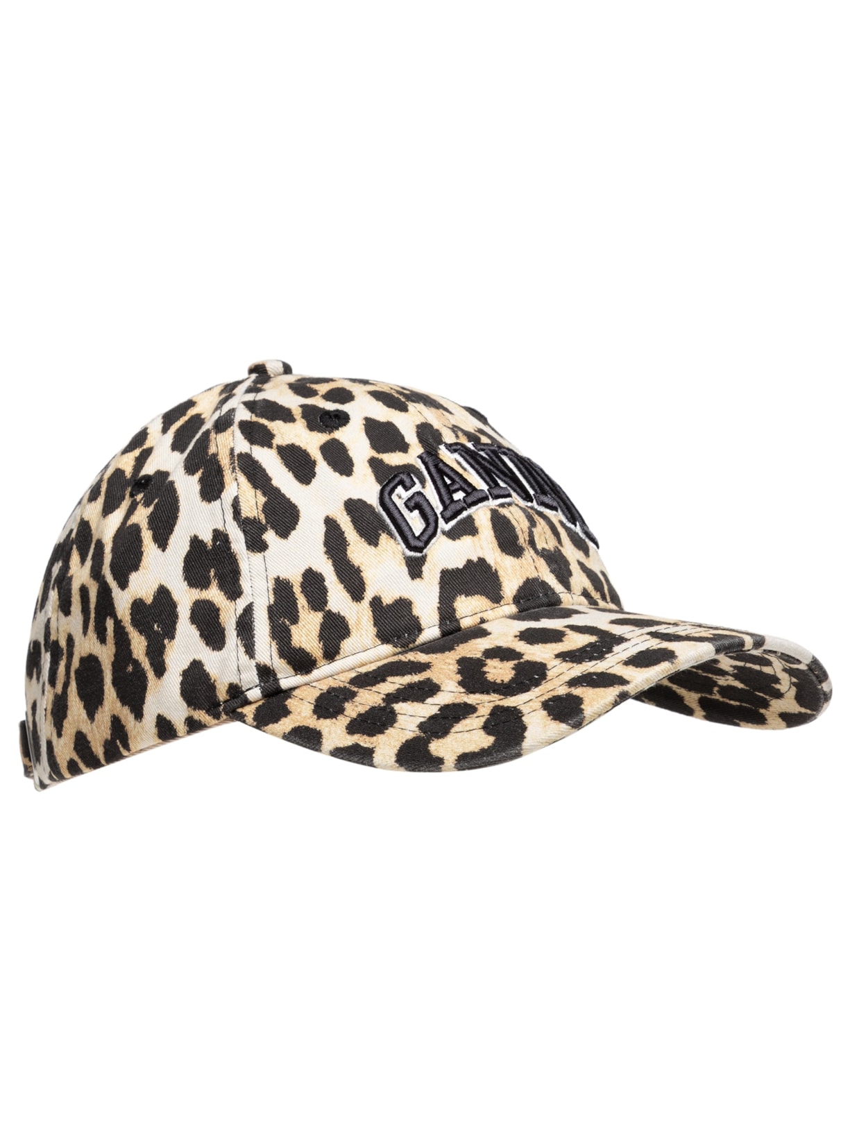 Boné Feminino Washed Cotton Canvas Leo Emb Animal Print Ganni