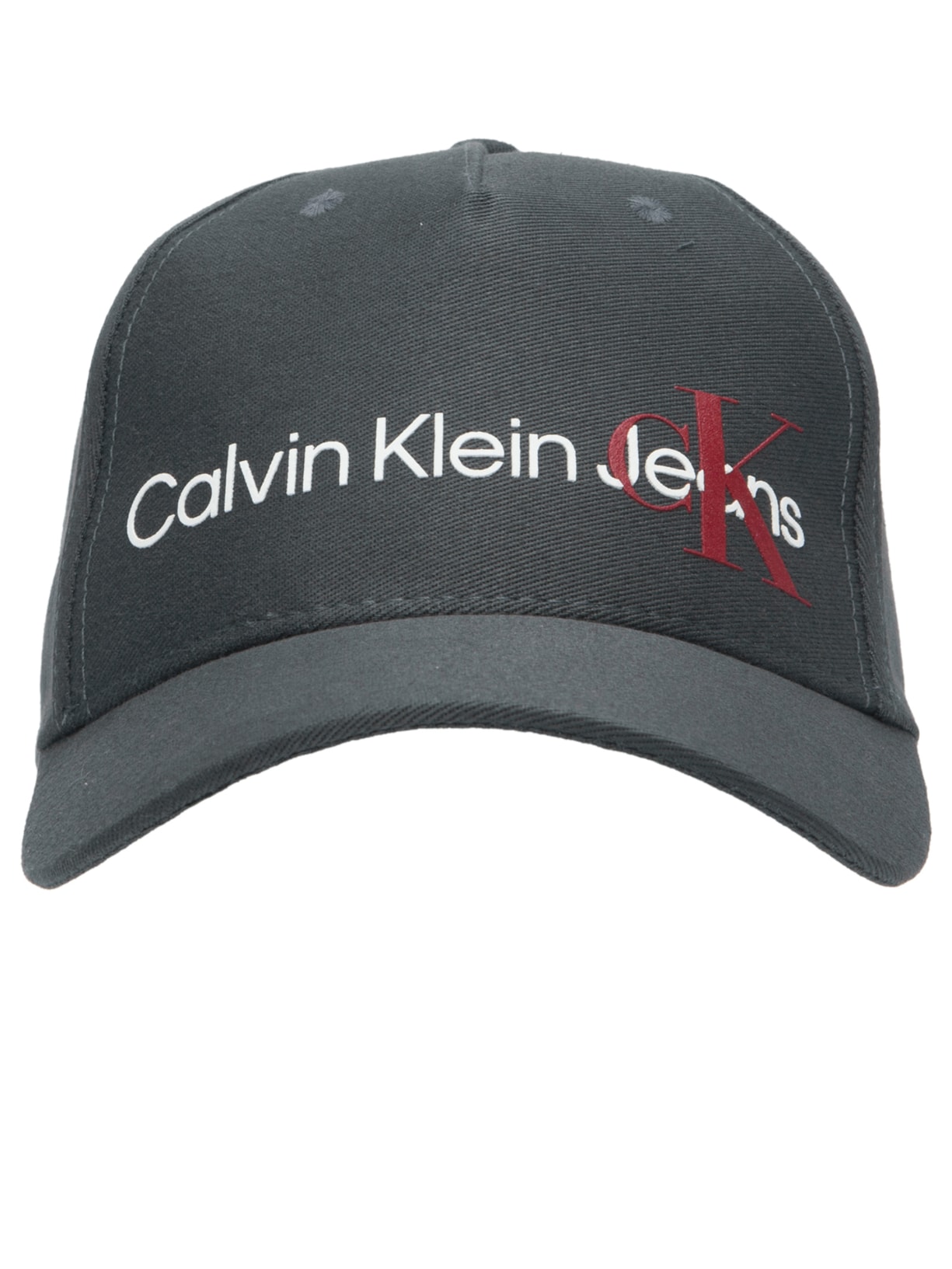 Boné Masculino Aba Curva 5 Gomos Ck Lateral - Cinza