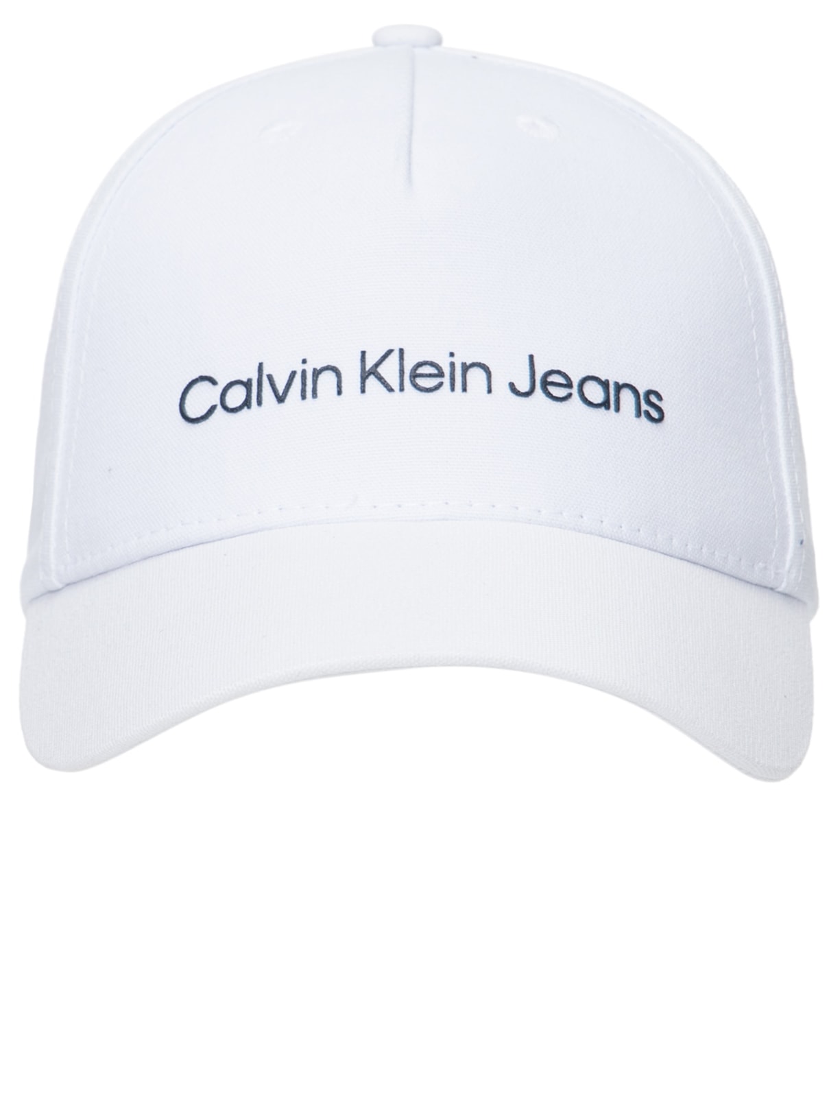 Boné Masculino Aba Curva 5 Gomos Sarja Logo - Branco