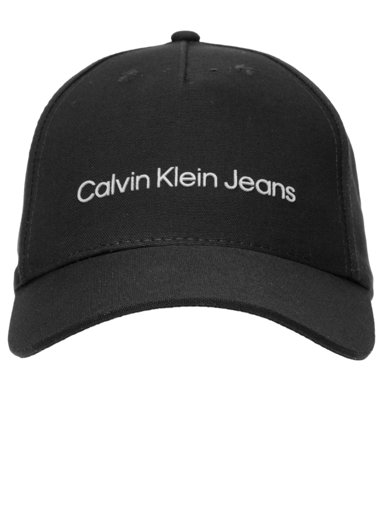 Boné Masculino Aba Curva 5 Gomos Sarja Logo - Preto