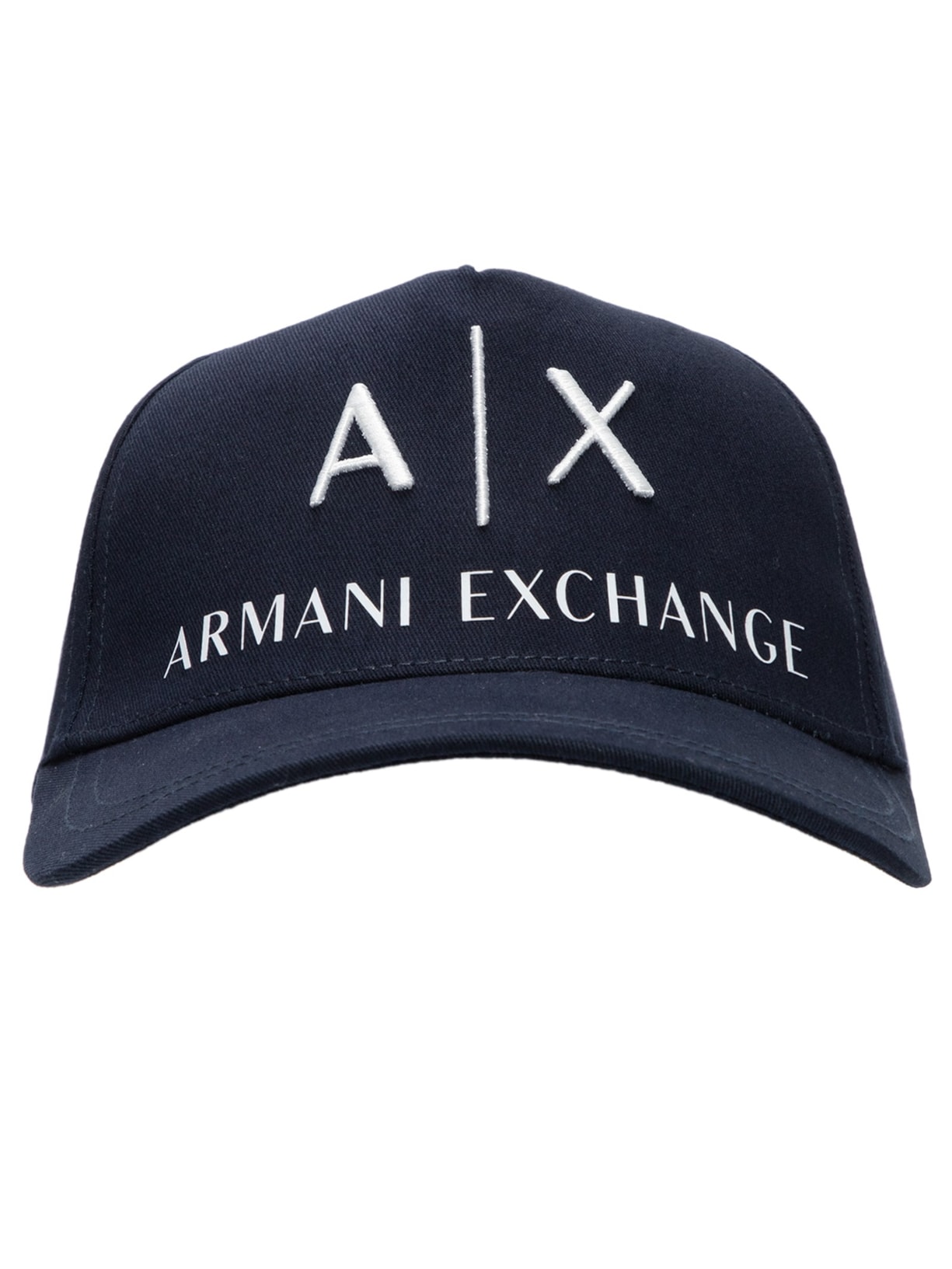 Boné Masculino Aba Curva Bordado Azul Armani Exchange