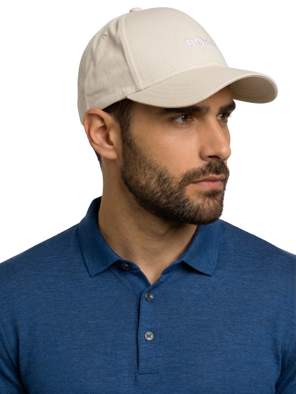 Boné Masculino Aba Curva Zed Branco Boss