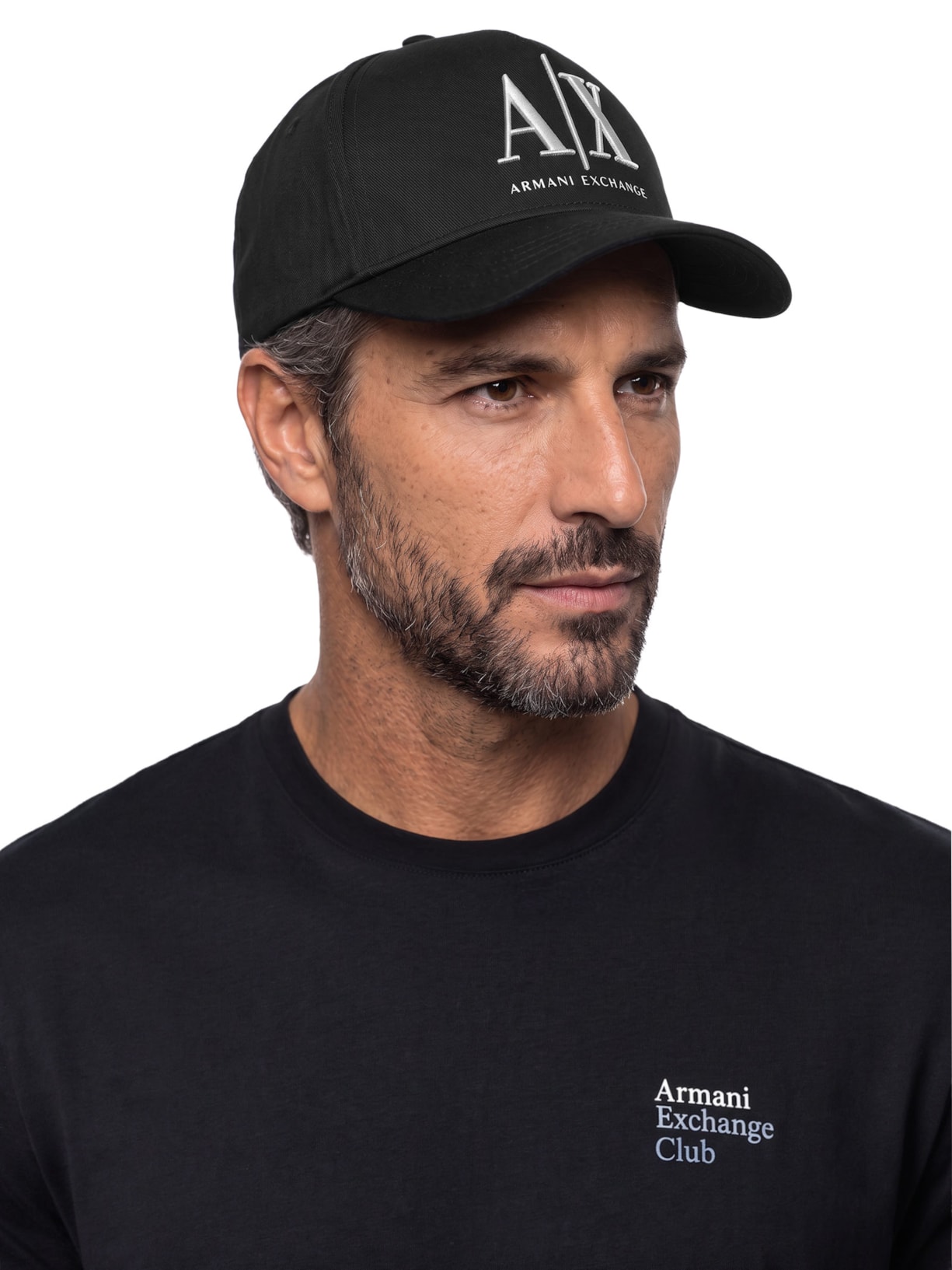 Boné Masculino AX Big Centralized – Preto Armani Exchange