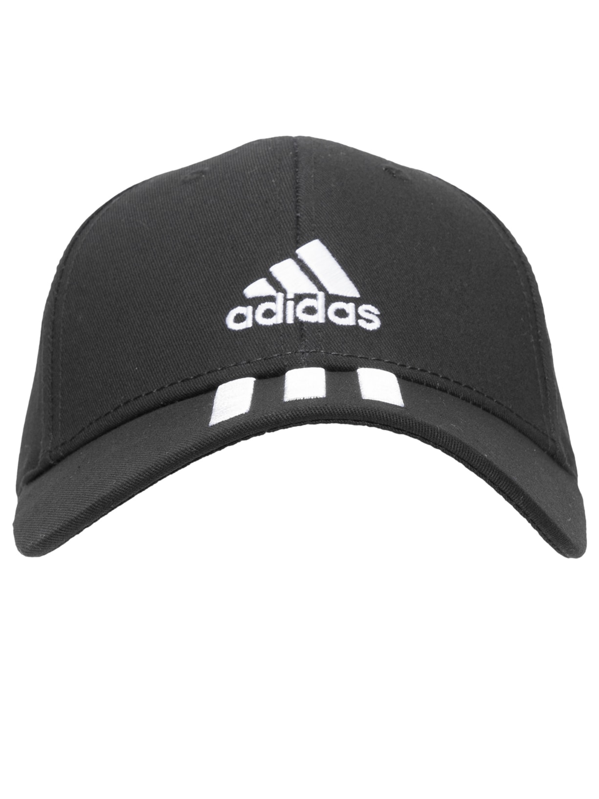 Boné Masculino Baseball 3 Listas - Preto