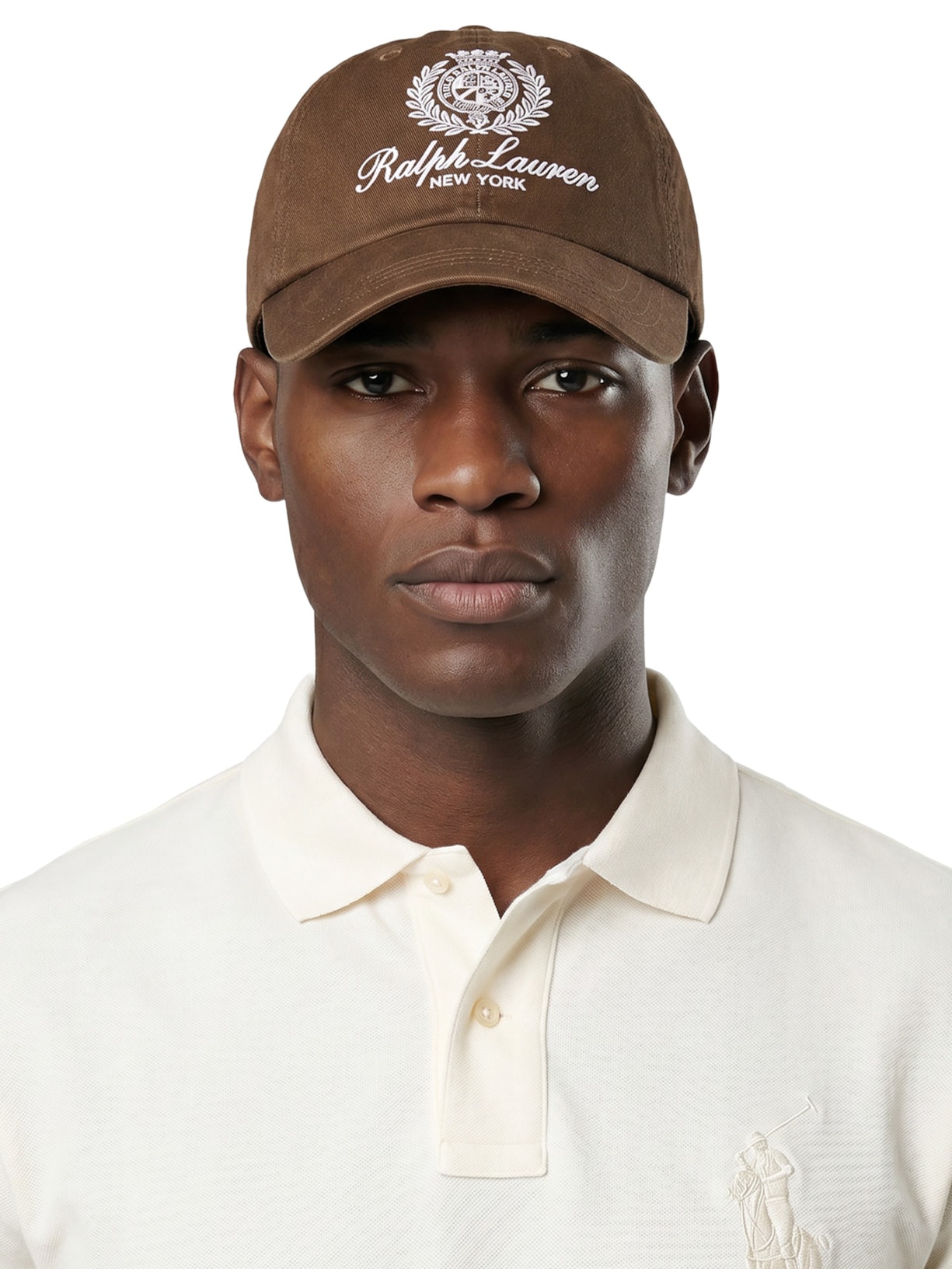 Boné Masculino Bordado Preppy Marrom Polo Ralph Lauren