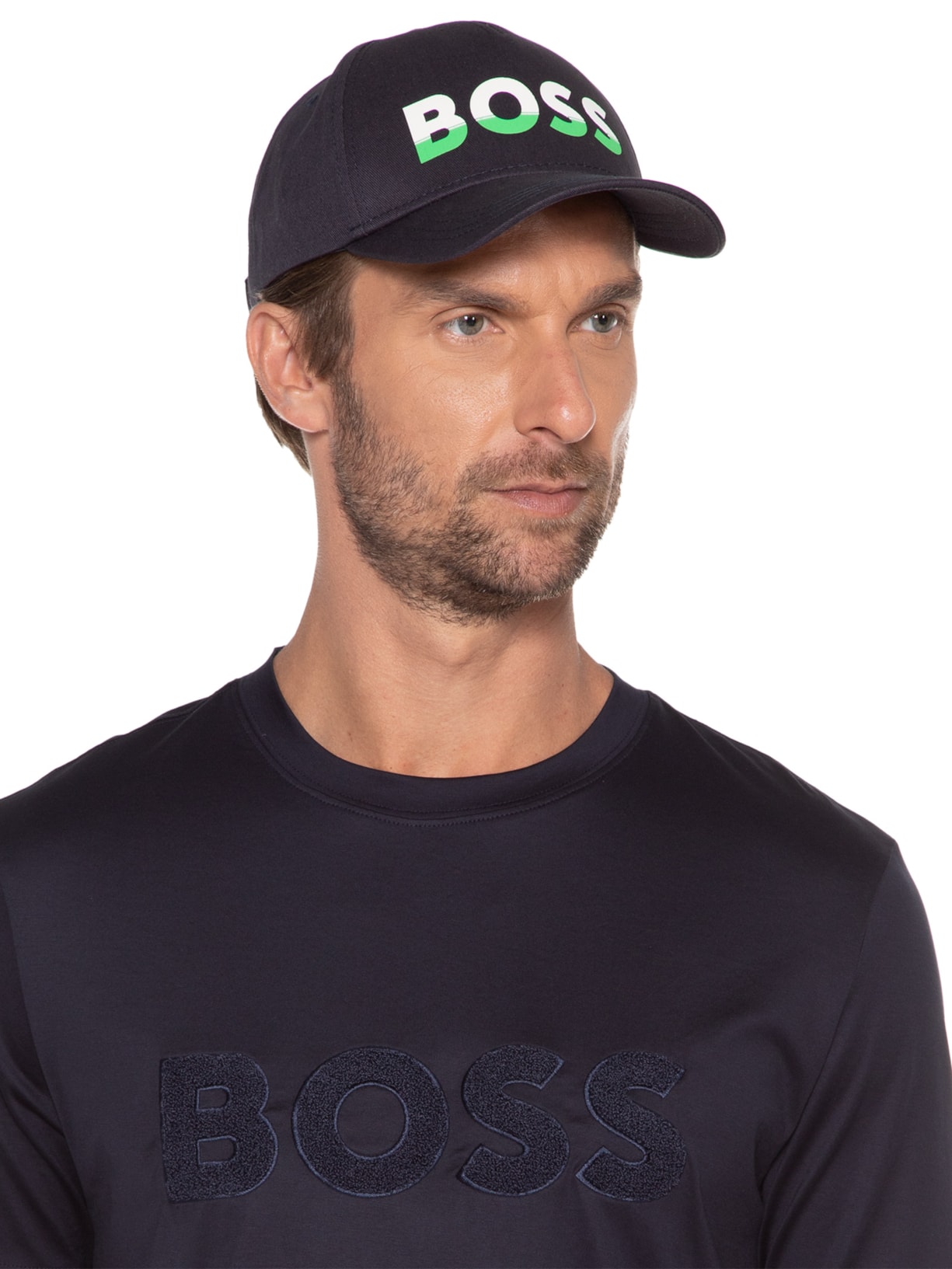 Boné Masculino Cap-bold-block Azul Boss