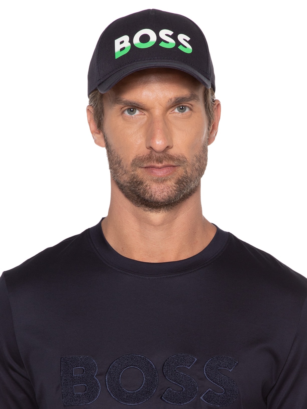 Boné Masculino Cap-bold-block Azul Boss