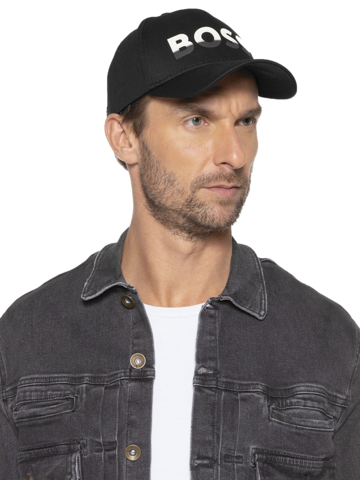 Boné Masculino Cap-bold-block Preto Boss