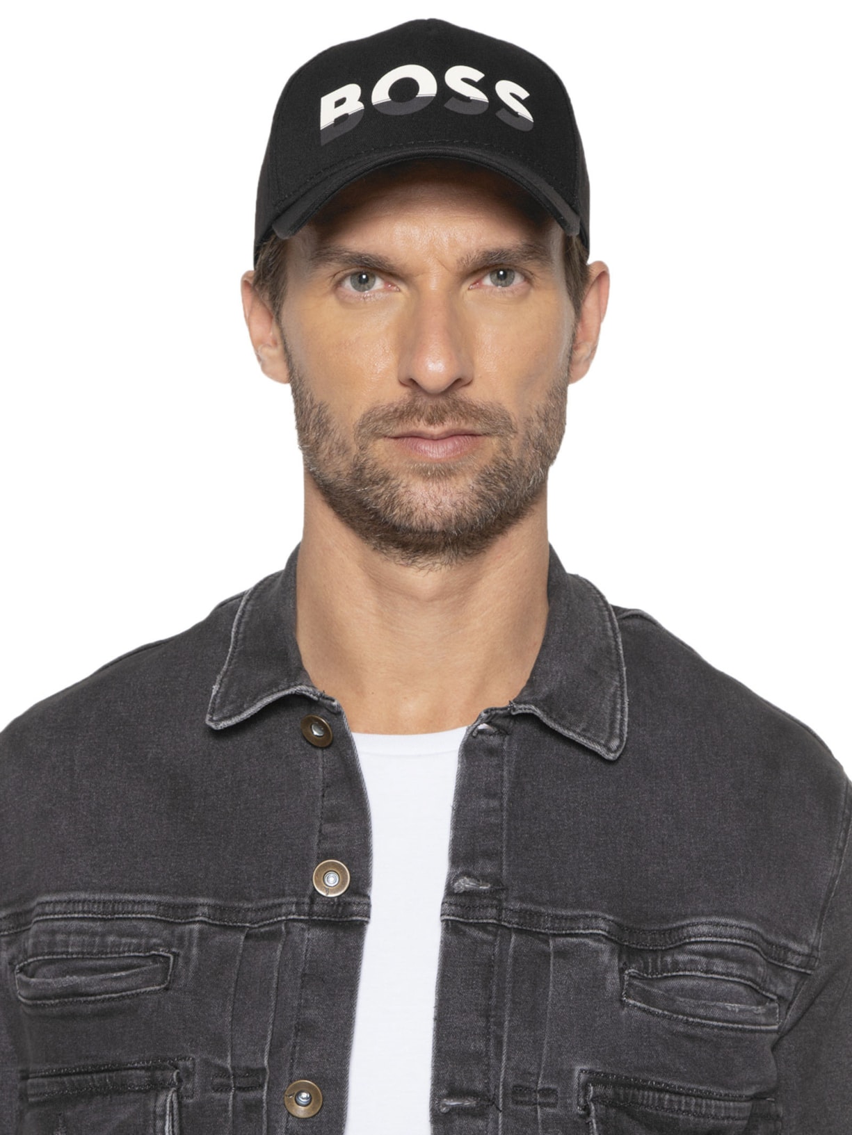 Boné Masculino Cap-bold-block Preto Boss