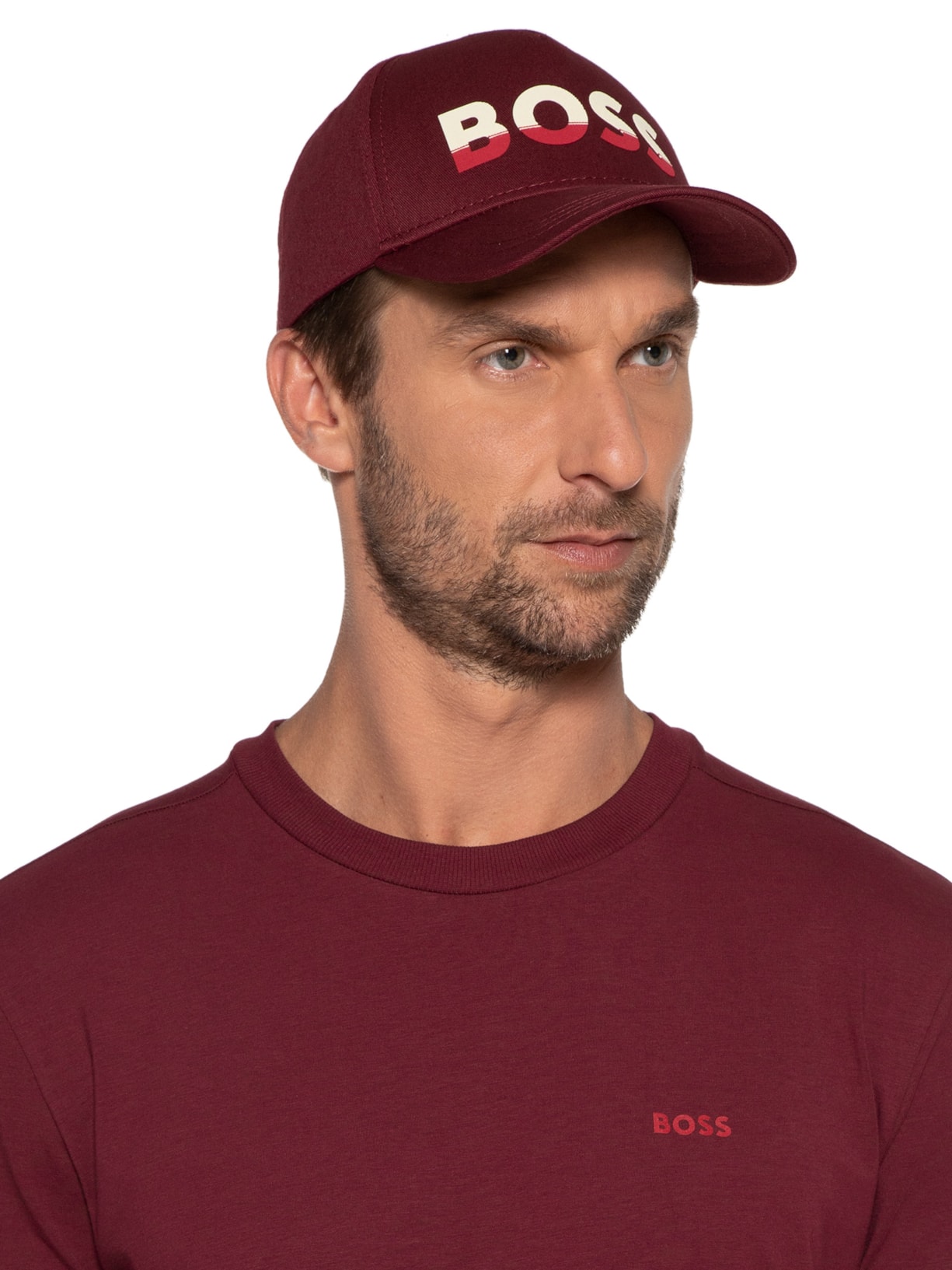 Boné Masculino Cap Bold Block Vinho Boss