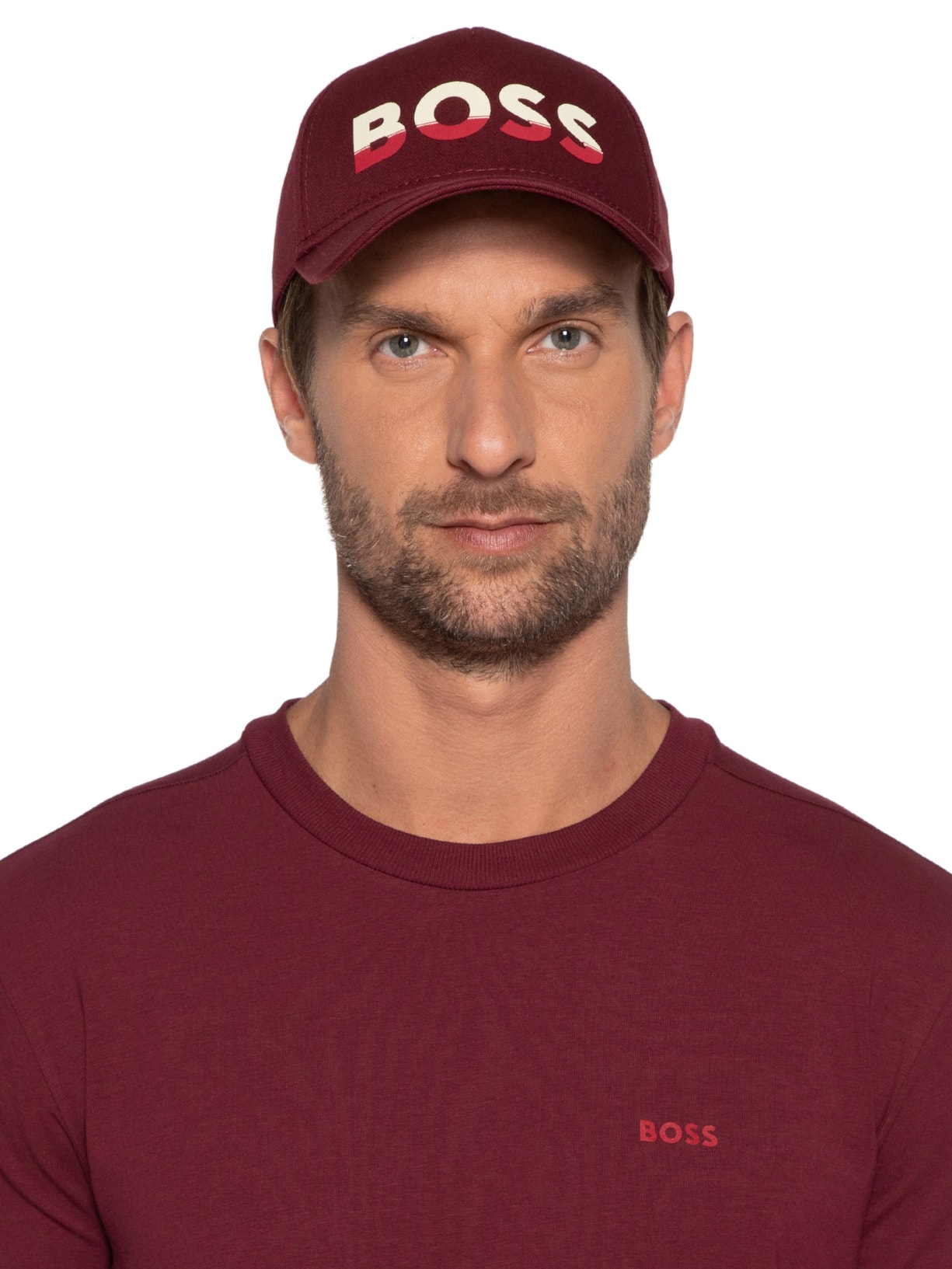 Boné Masculino Cap Bold Block Vinho Boss