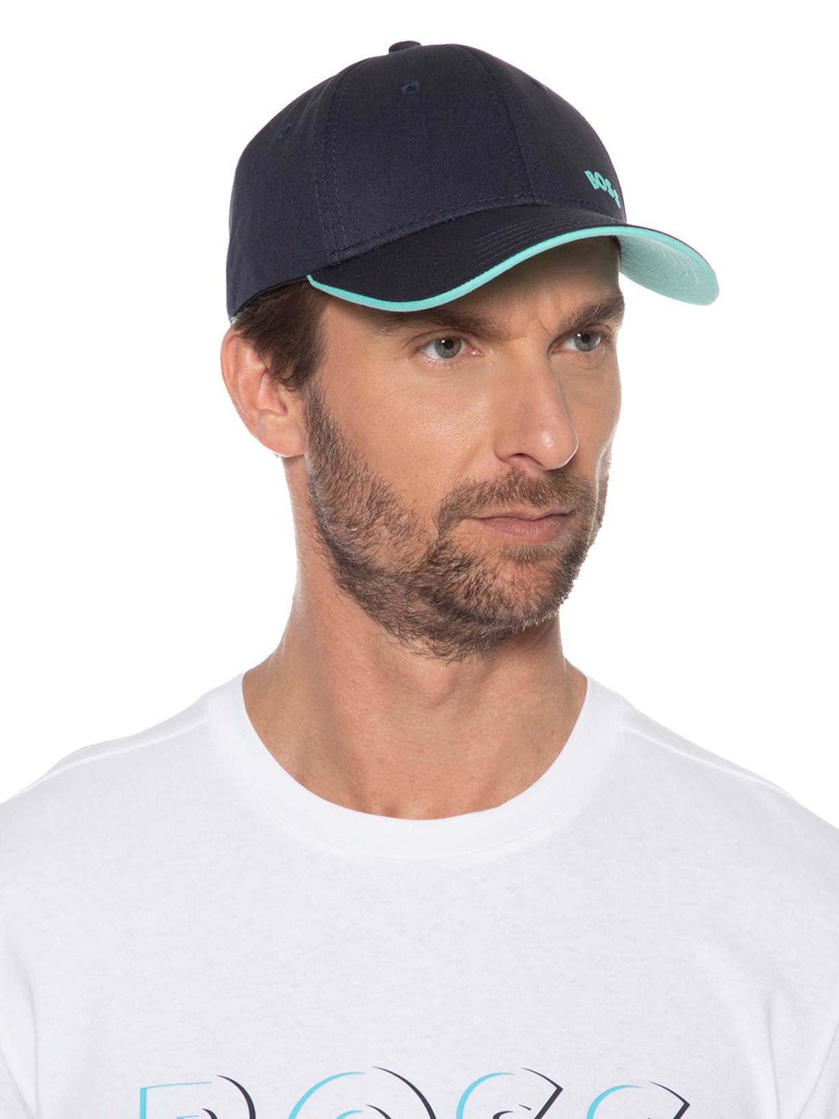Boné Masculino Cap Bold Curved Azul Boss