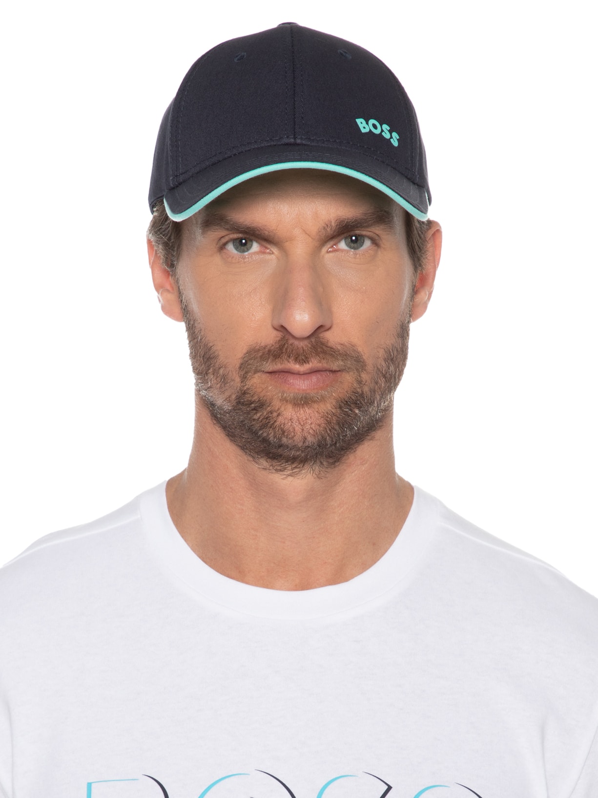 Boné Masculino Cap Bold Curved Azul Boss