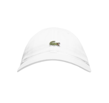 Boné Masculino Crocodilo Em Sarja De Algodão - Branco