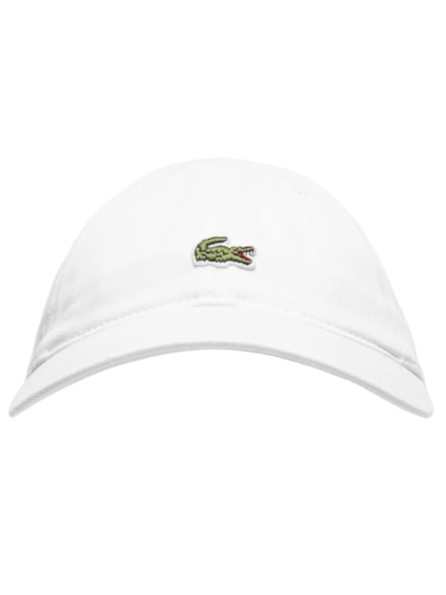 Boné Masculino Crocodilo Em Sarja De Algodão - Branco