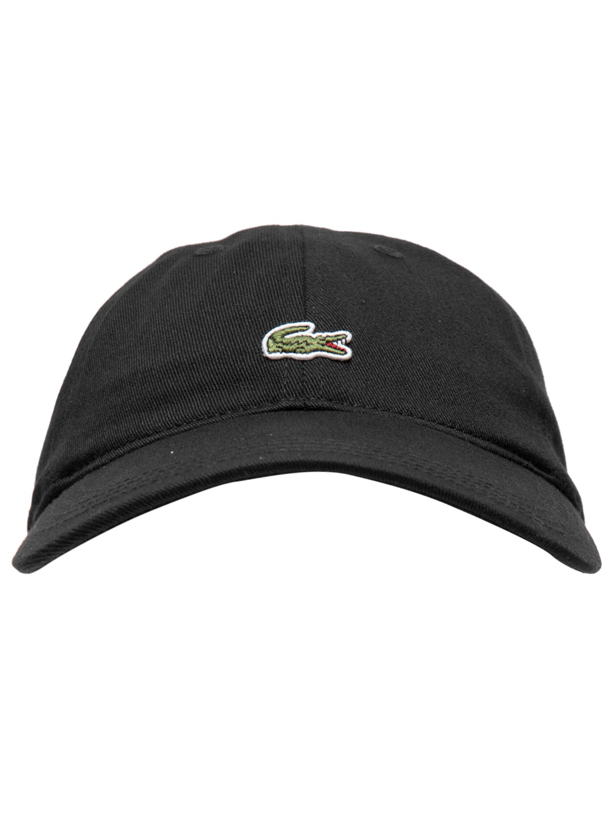 Boné Masculino Crocodilo Em Sarja De Algodão - Preto