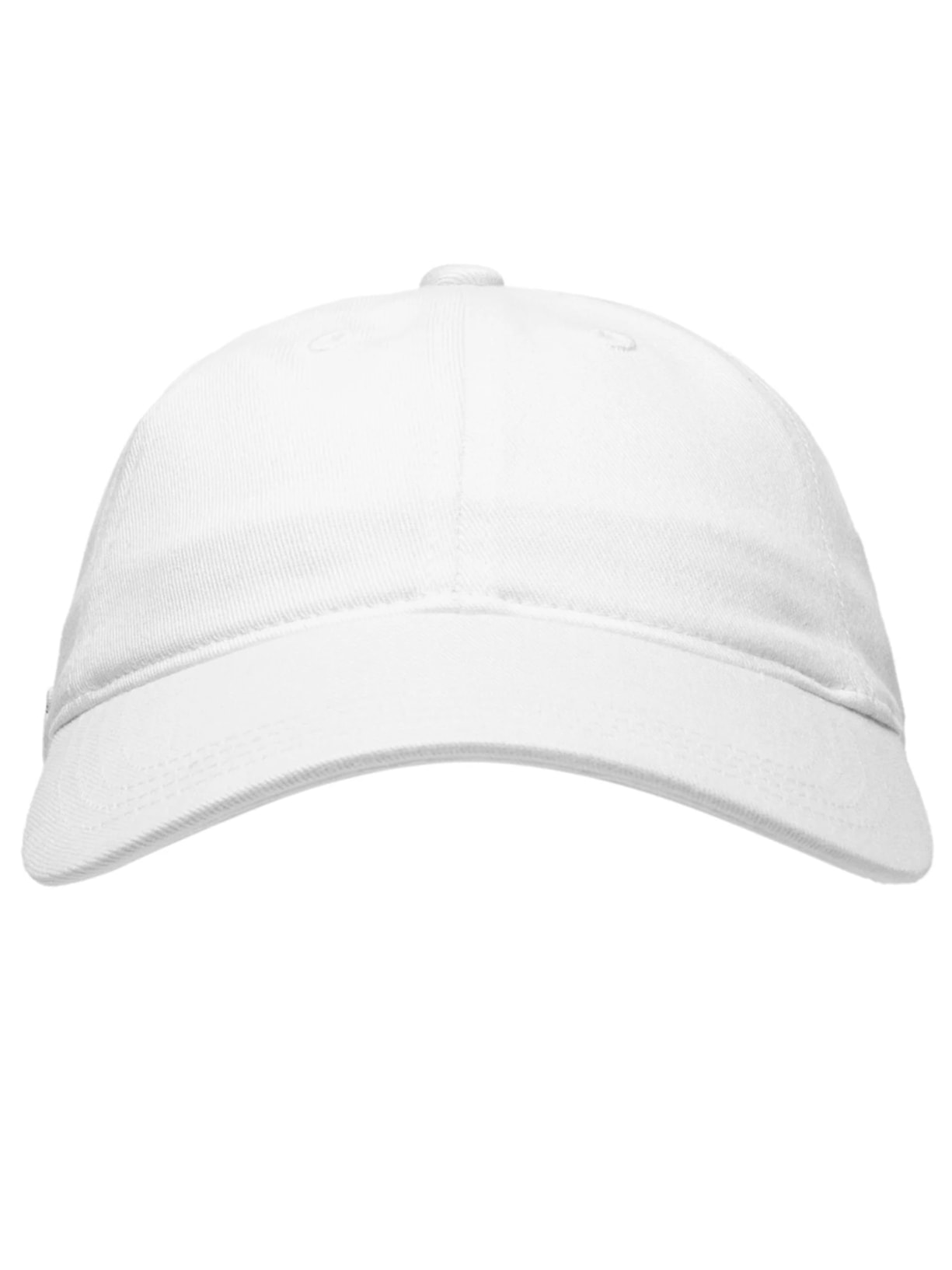 Boné Masculino Crocodilo Lateral Em Sarja De Algodão Branco Lacoste