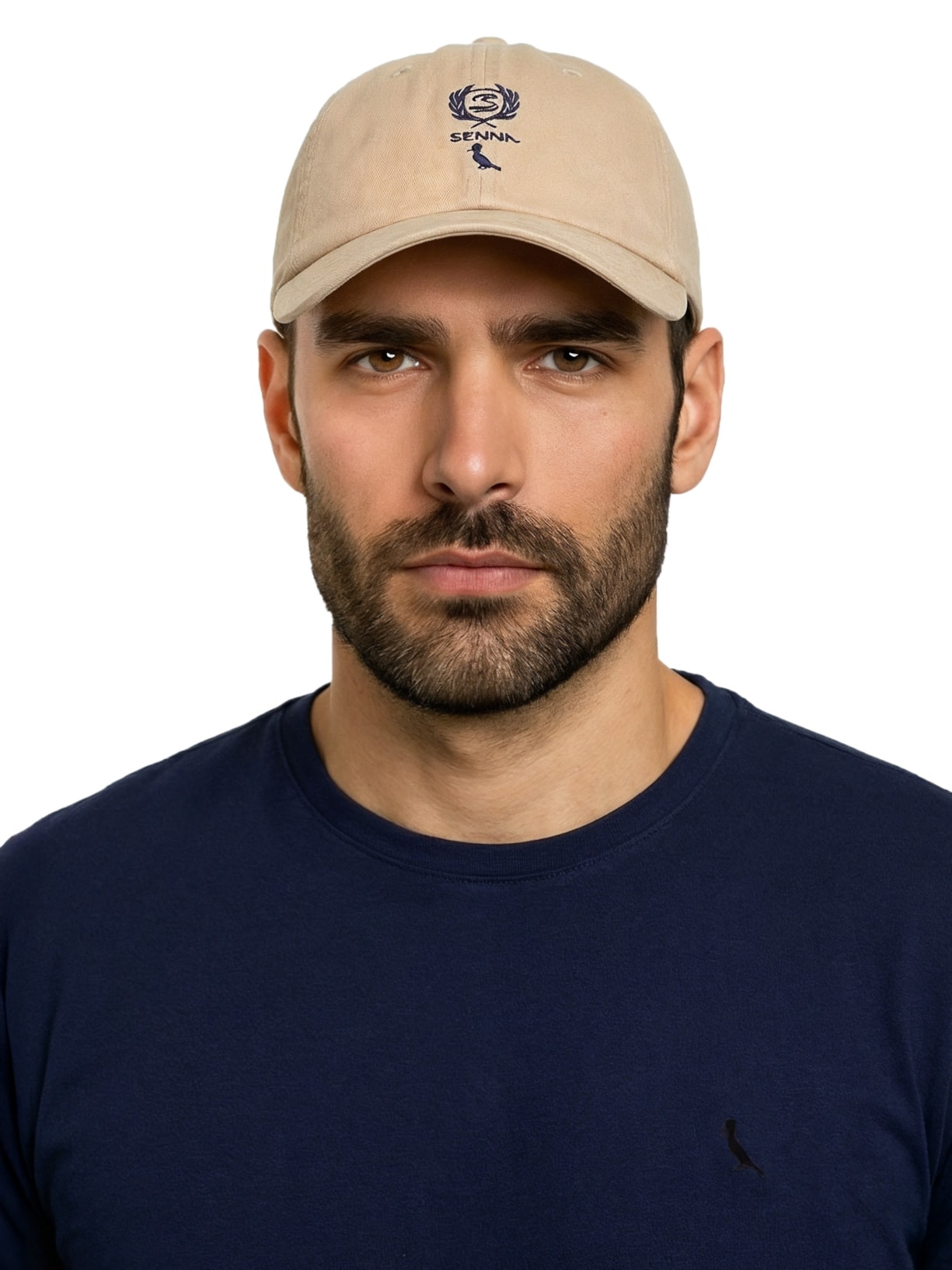 Boné Masculino Dad Hat Bordado Senna Bege Reserva
