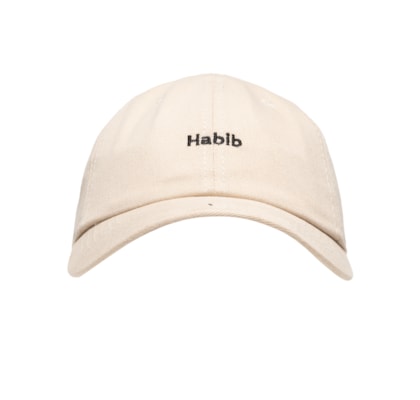 Boné Masculino De Sarja Bordado Habib - Bege 