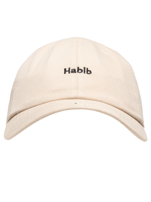 Boné Masculino De Sarja Bordado Habib - Bege