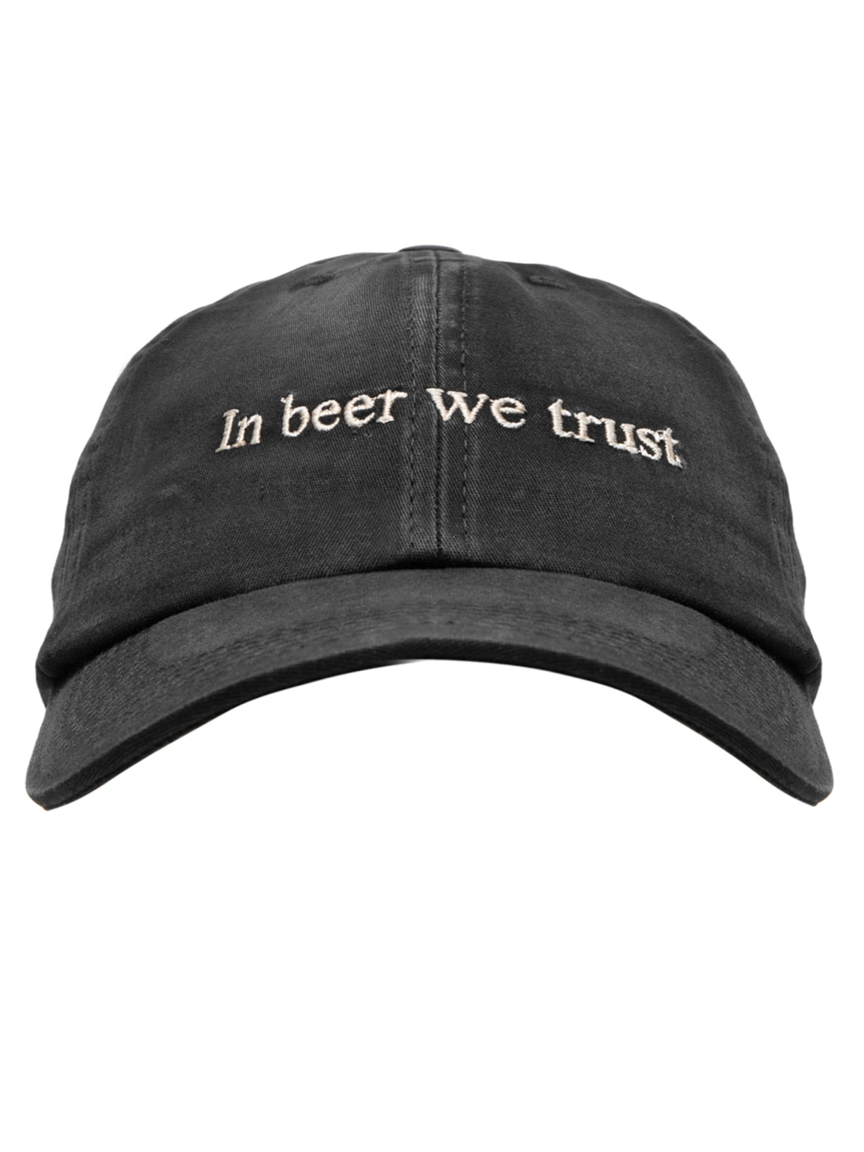 Boné Masculino De Sarja Bordado In Beer We Trust - Preto