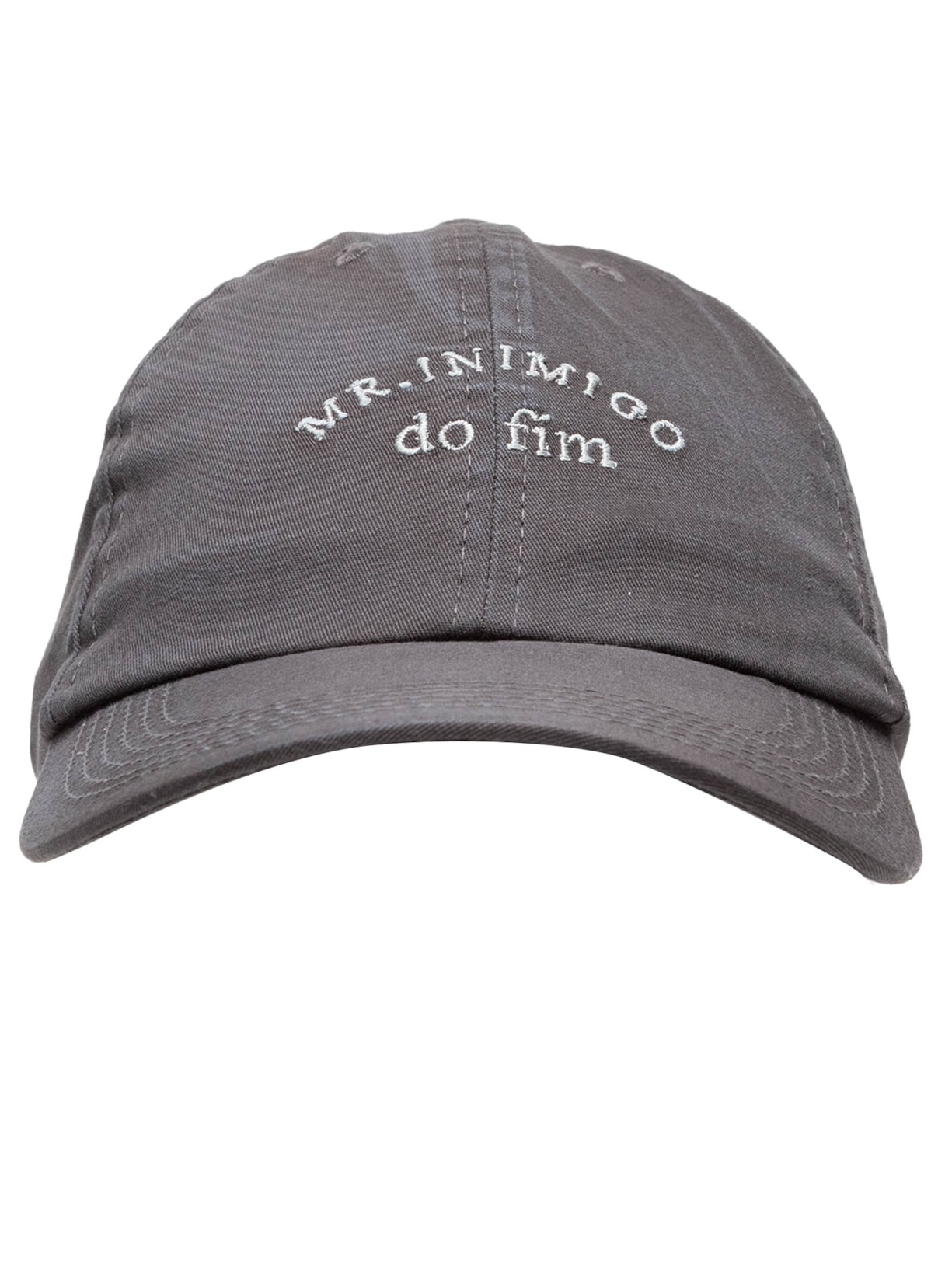 Boné Masculino De Sarja Bordado Mr. Inimigo Do Fim - Cinza
