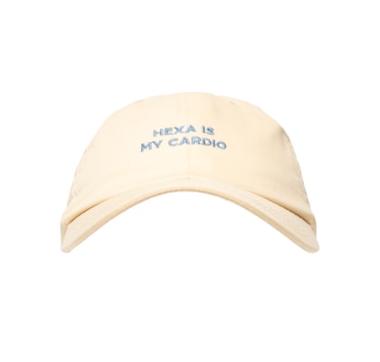 Boné Masculino De Sarja Hexa Is My Cardio - Amarelo