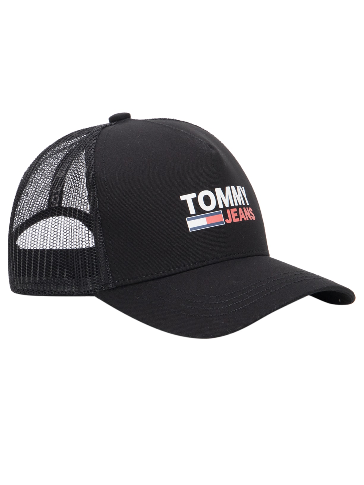 Boné Masculino Flag Trucker Preto Tommy Jeans