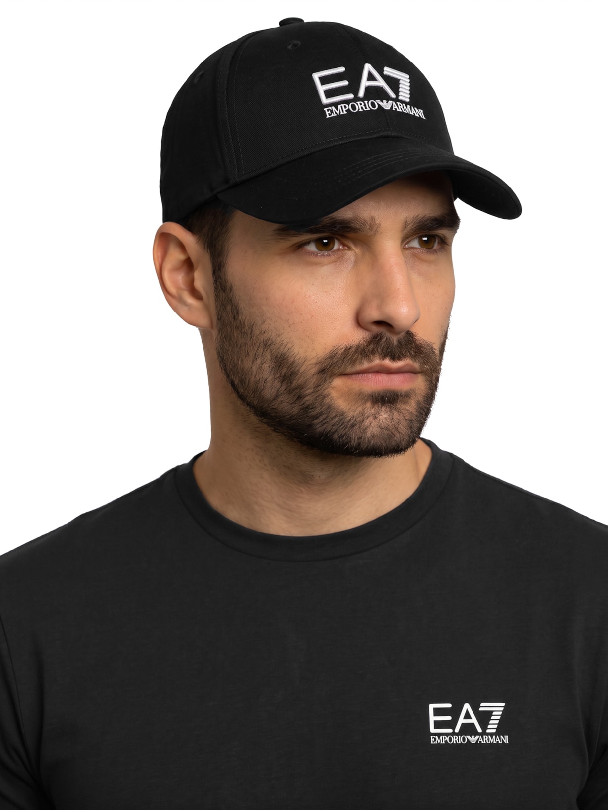 Boné Masculino Logão Centro – Preto Ea7 Emporio Armani