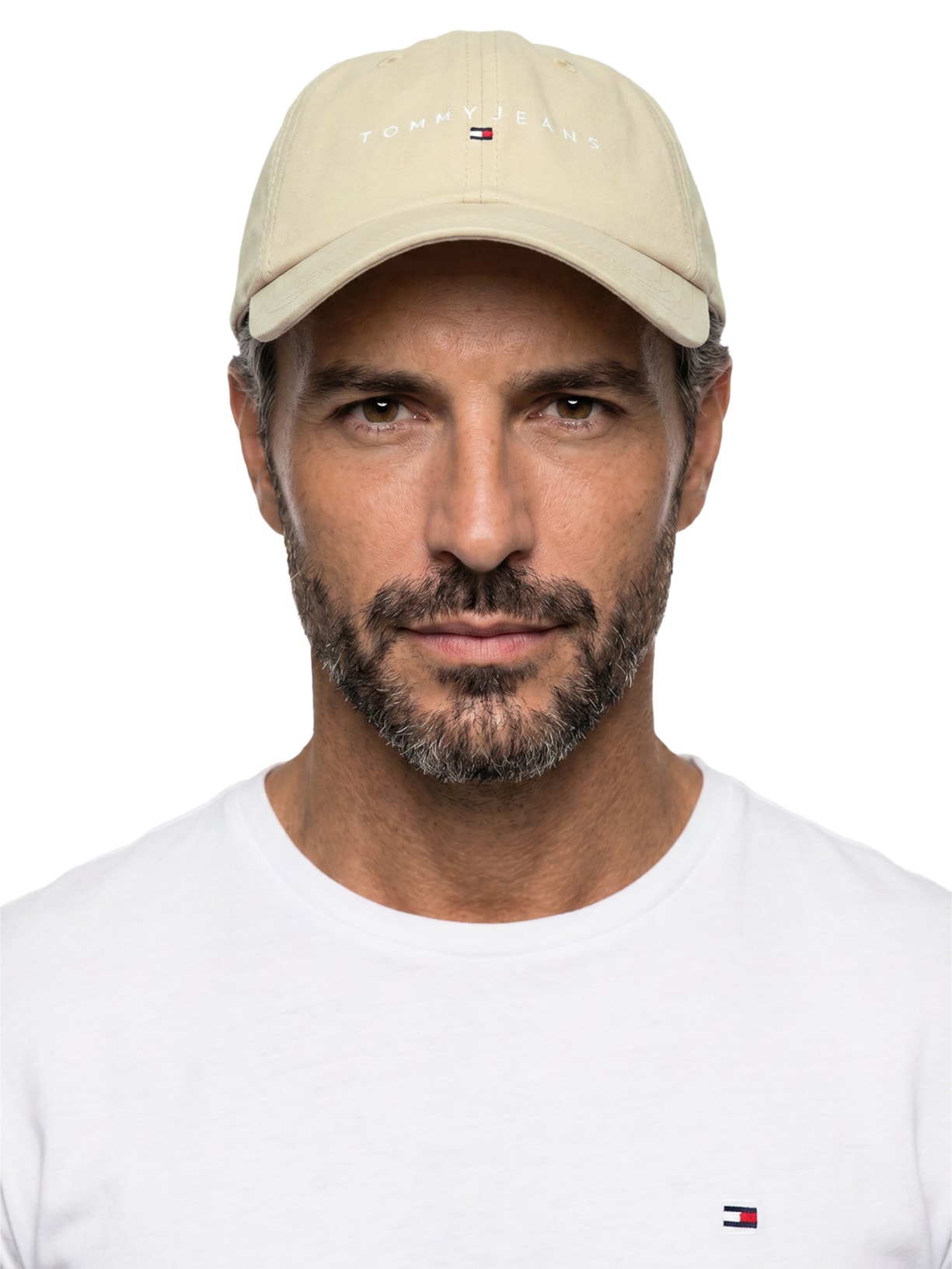 Boné Masculino Logo Linear Bege Tommy Jeans
