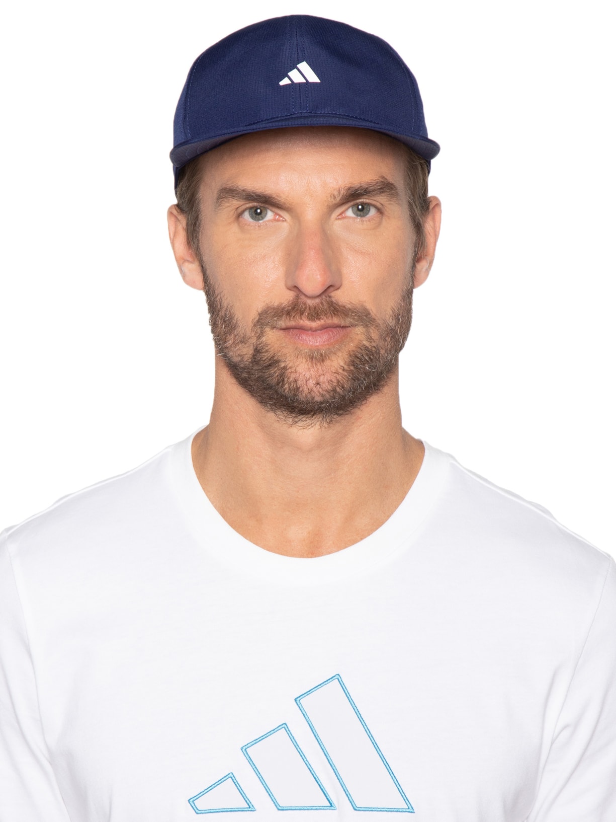 Boné Masculino Logo Pequeno Azul Adidas