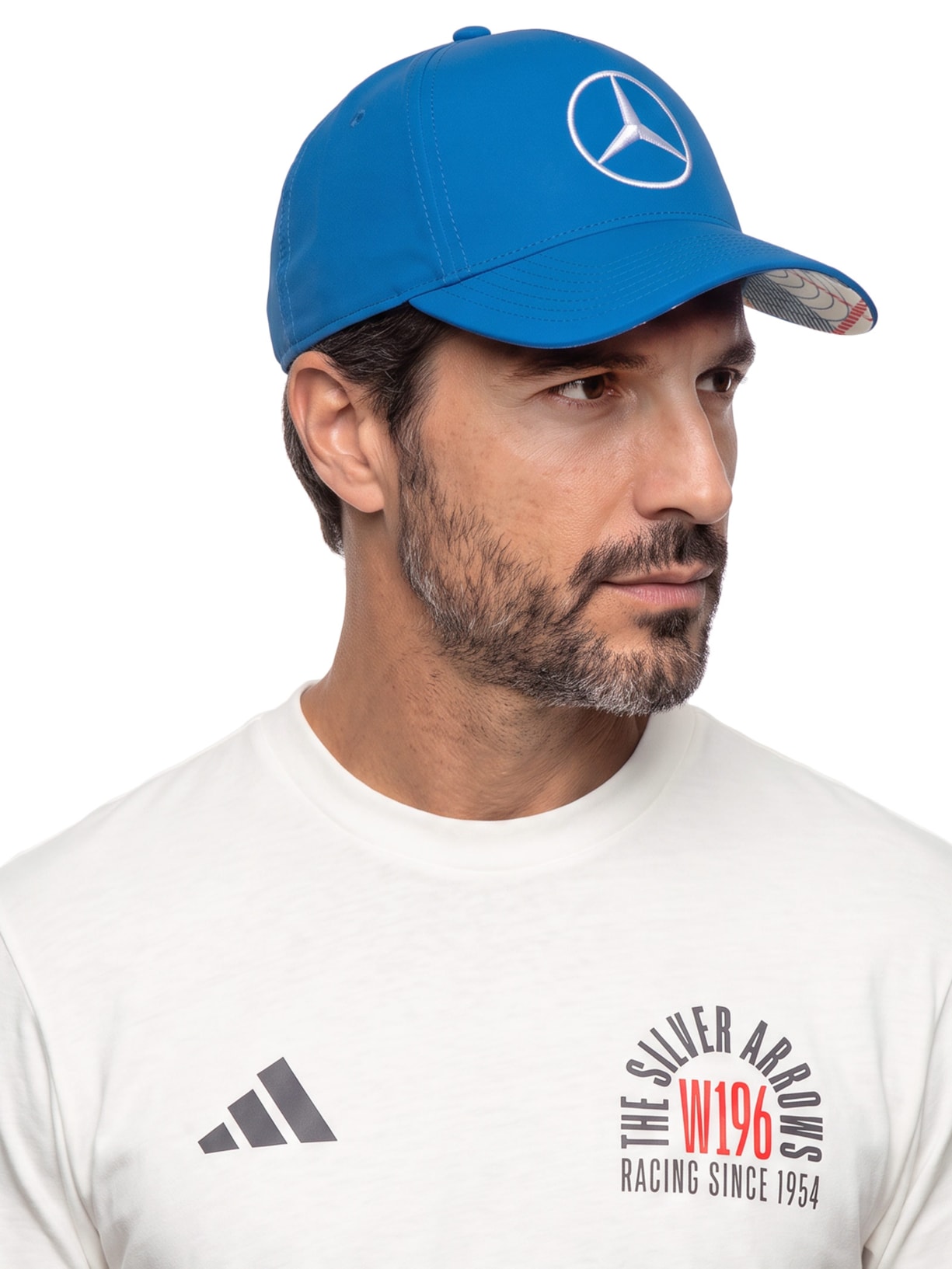 Boné Masculino Mercedes Amg Petronas Azul Adidas + Mercedes