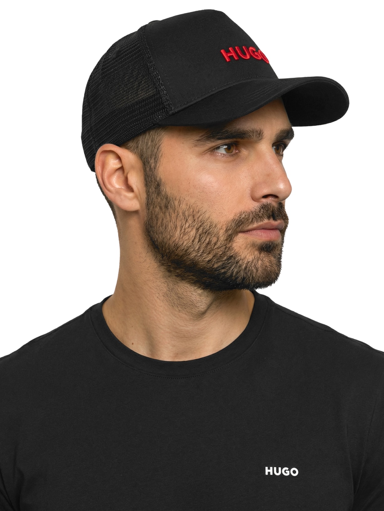 Boné Masculino Mesh Panels Marsel-Trucker Preto Hugo