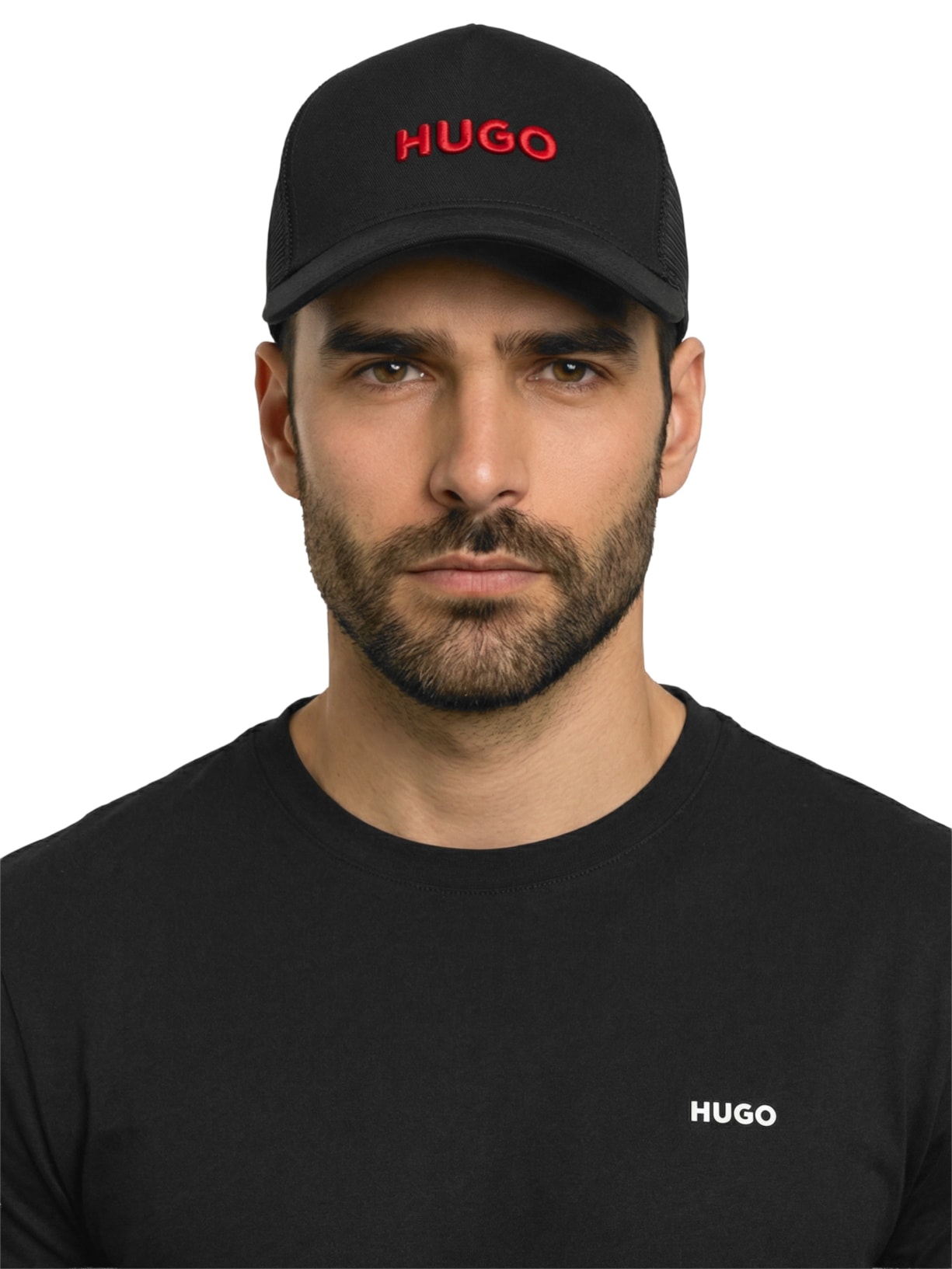 Boné Masculino Mesh Panels Marsel-Trucker Preto Hugo