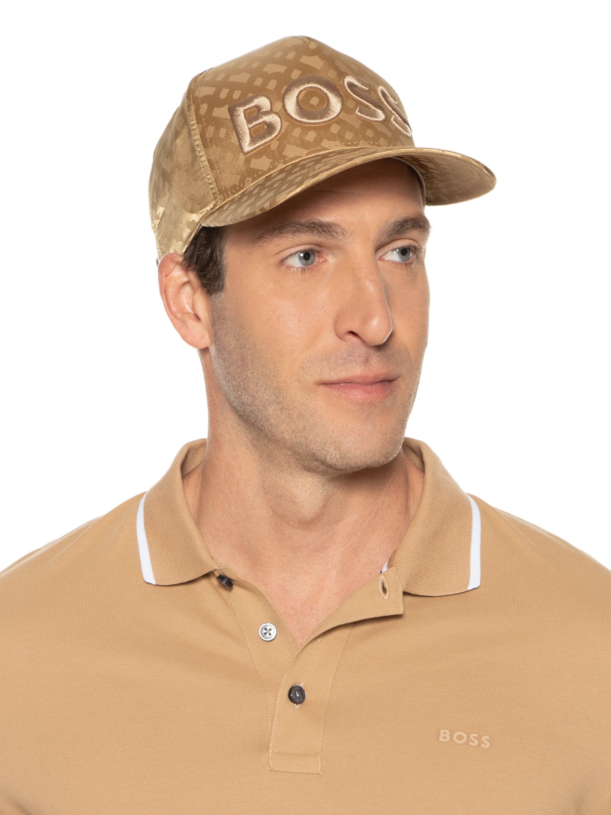 Boné Masculino Sevile Bege Boss