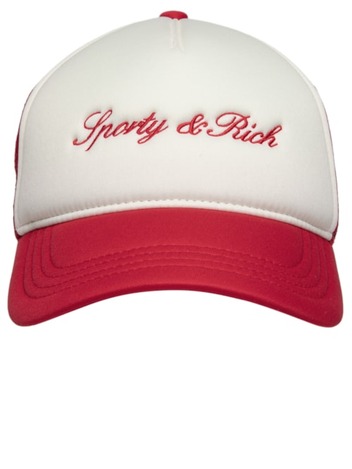 Boné Masculino Signature Logo Trucker – Branco