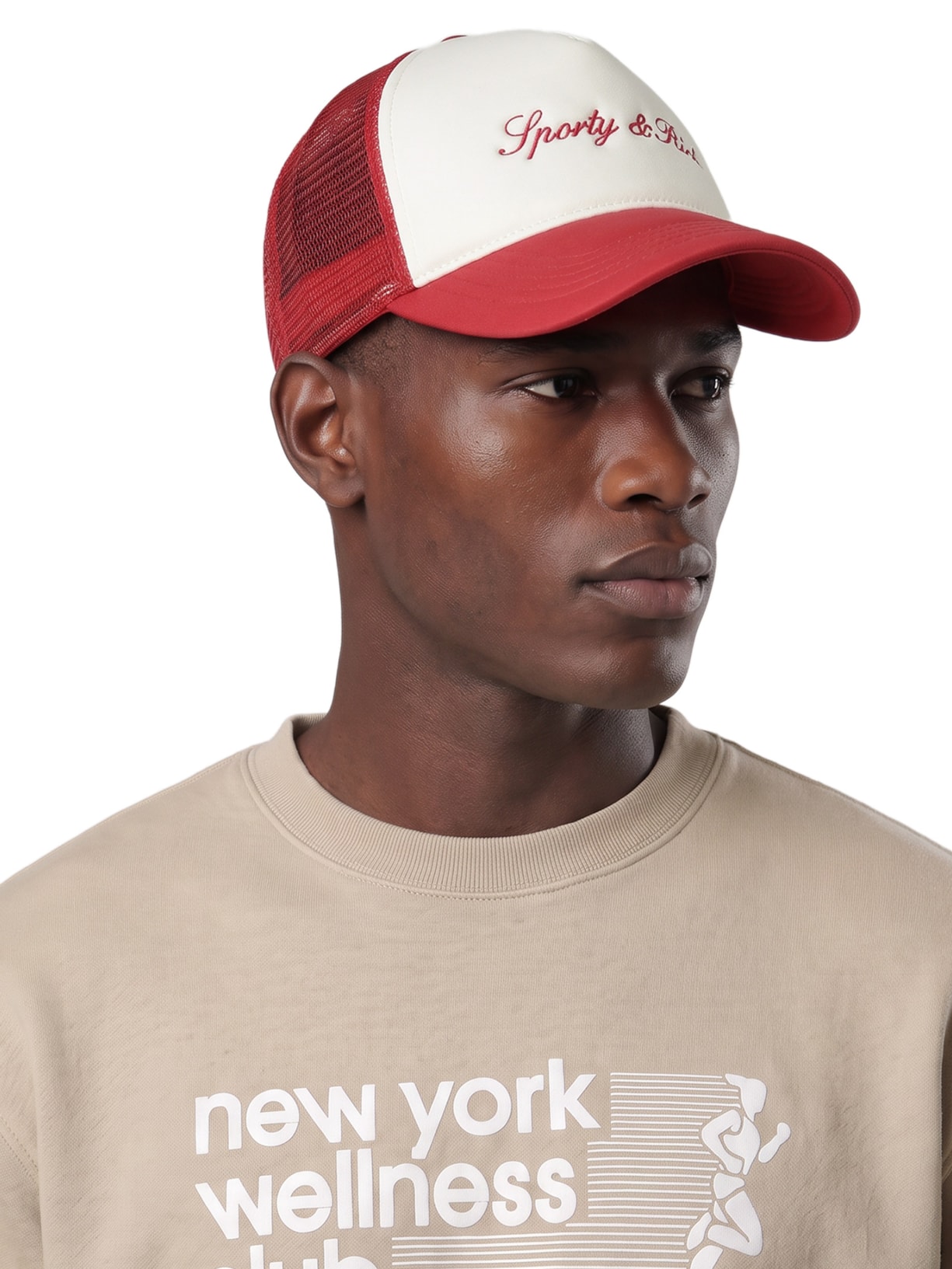 Boné Masculino Signature Logo Trucker Branco Sporty & Rich