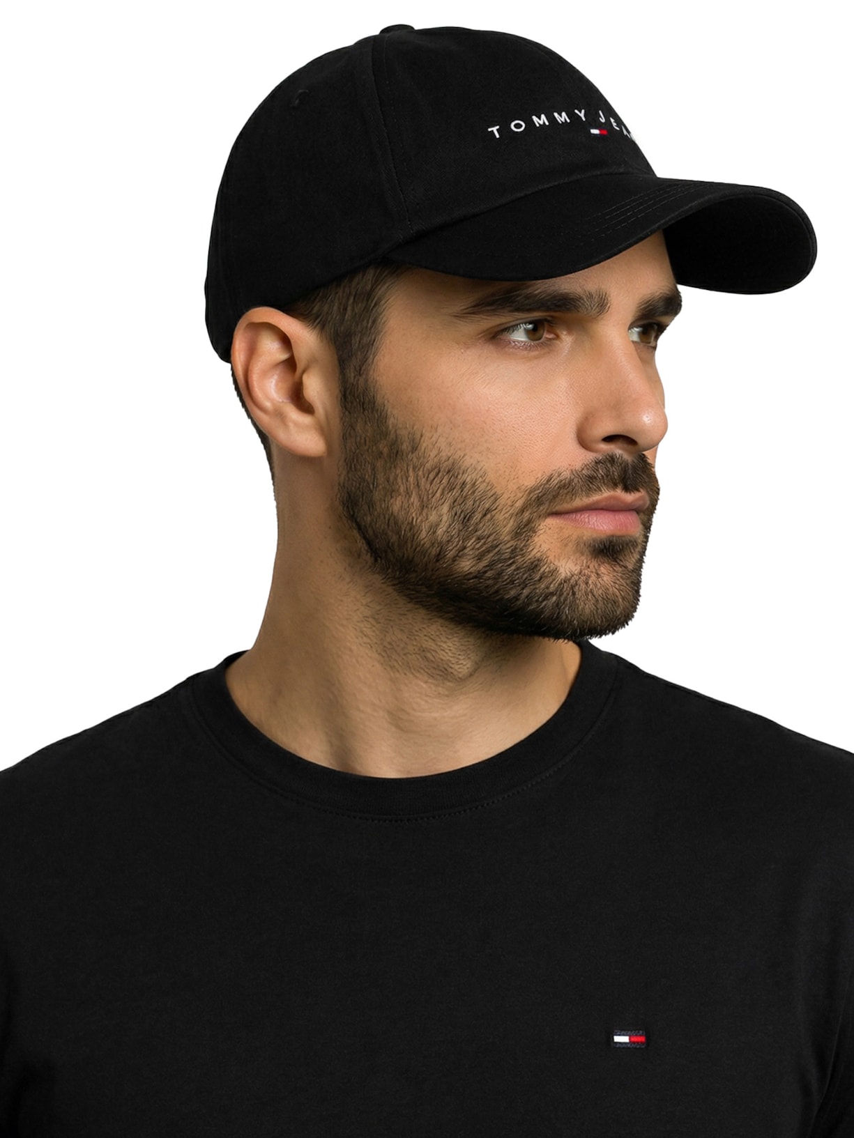 Boné Masculino TJM Linear Denim Cap Preto Tommy Jeans