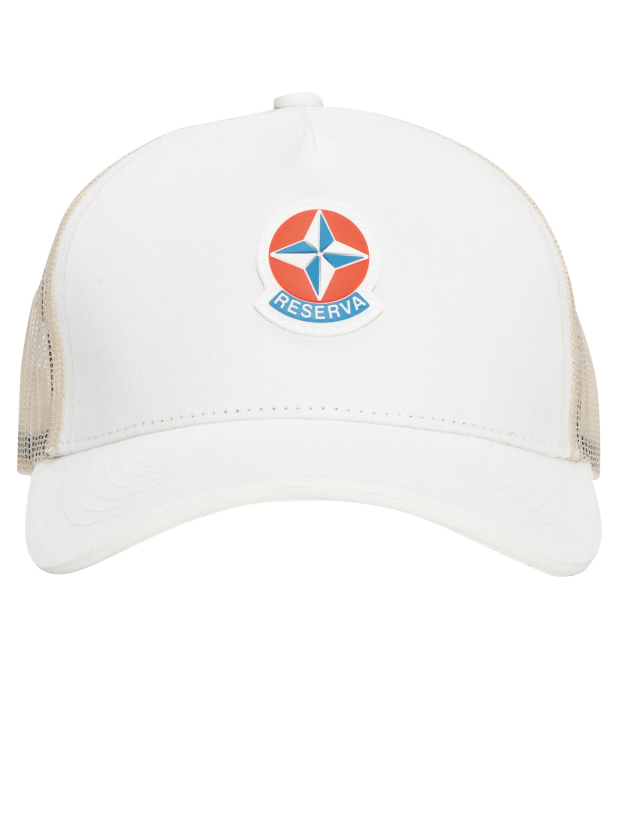 Boné Masculino Trucker Monochrome Patch Estrela - Branco