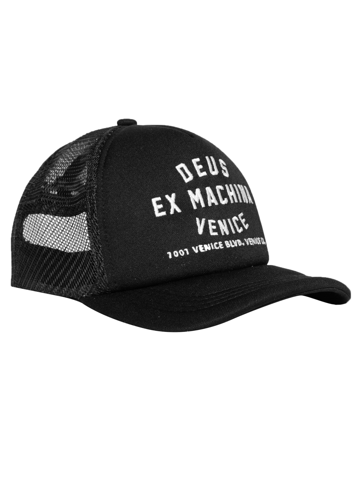 Boné Masculino Trucker Venice Address Preto Deus Ex Machina
