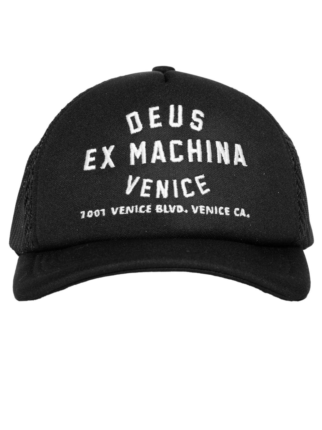 Boné Masculino Trucker Venice Address Preto Deus Ex Machina