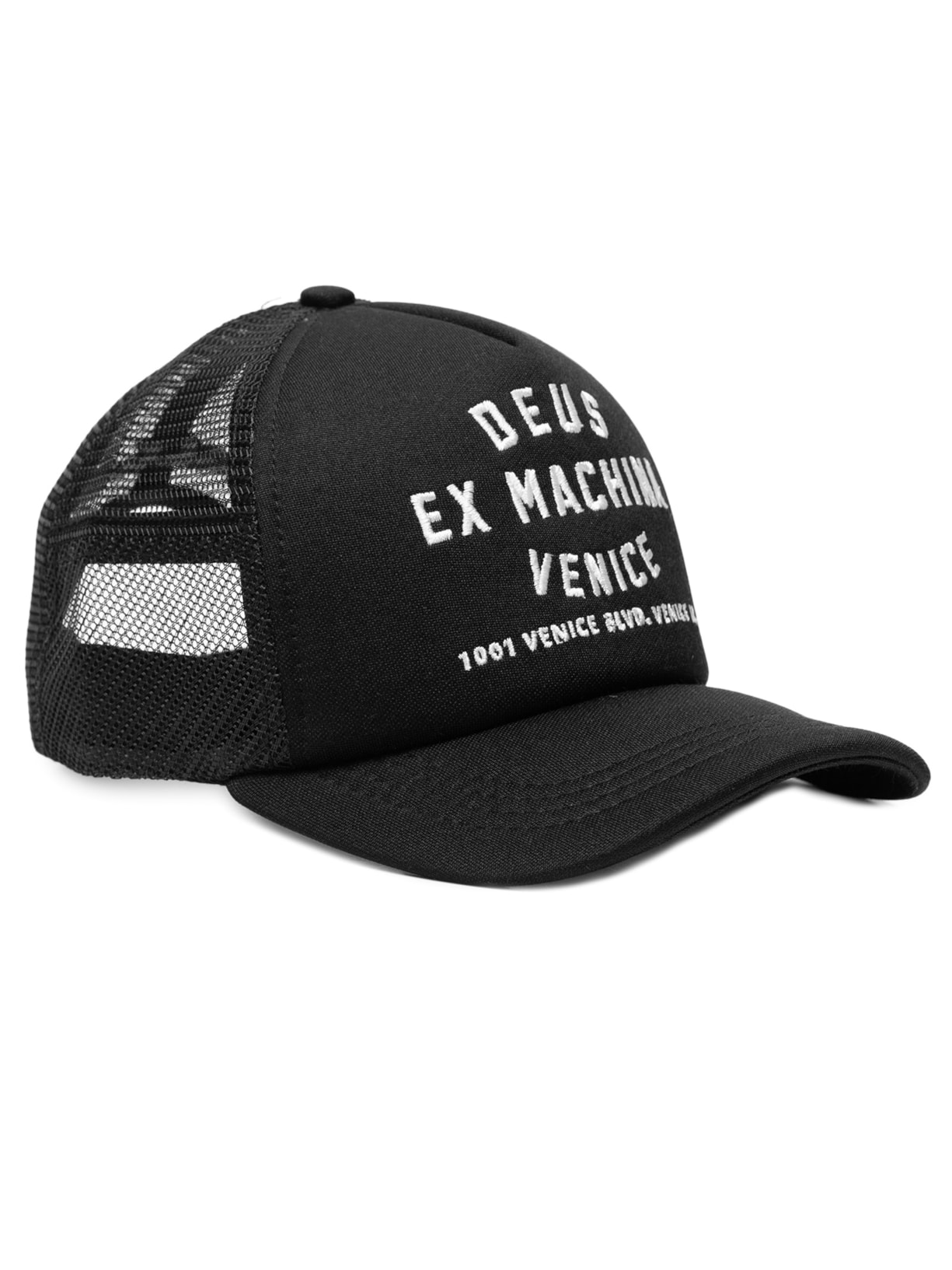Boné Masculino Trucker Venice Address Preto  Deus Ex Machina