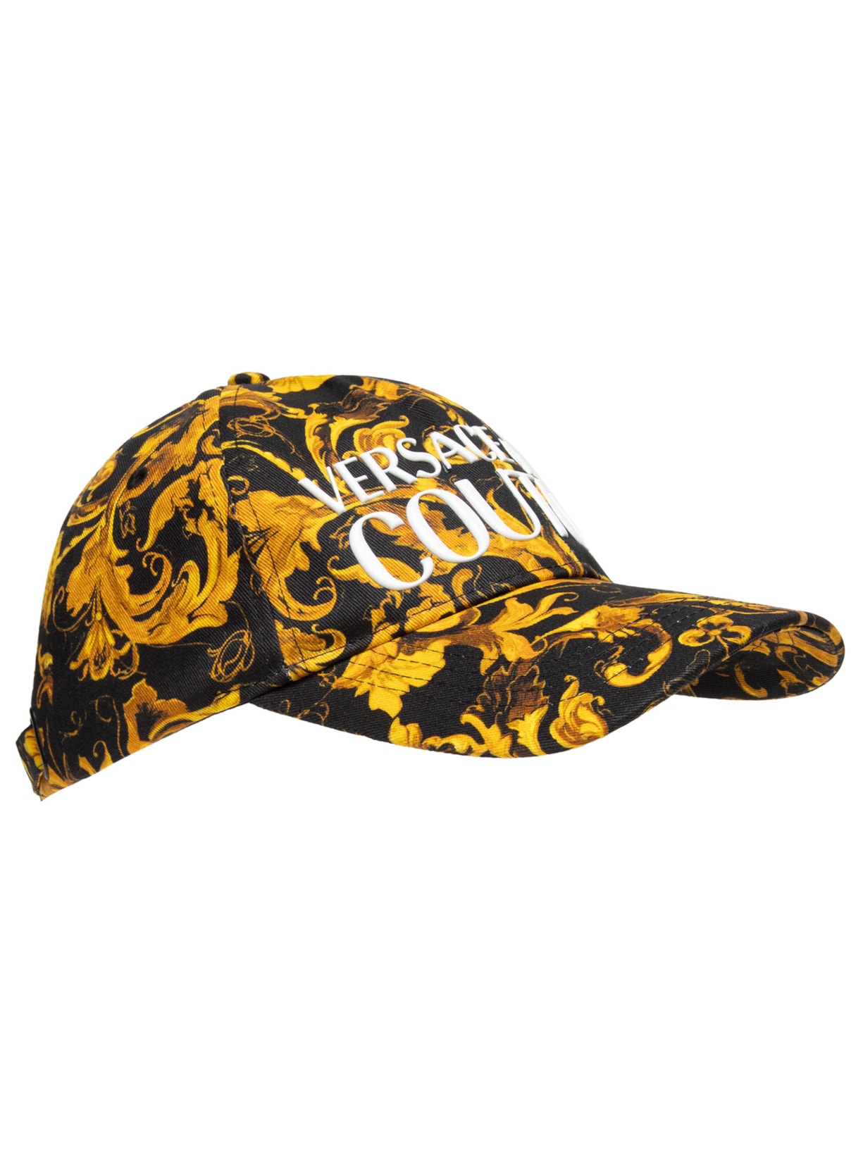 Boné Masculino Vjc Barocco Porcelain Print Logo Preto Versace Jeans Couture