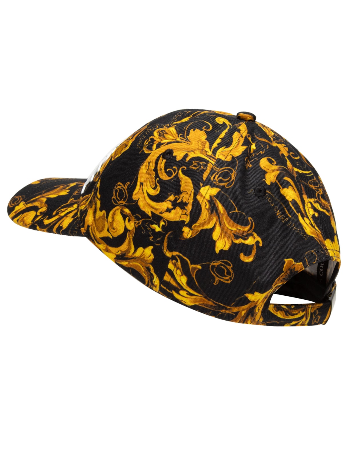 Boné Masculino Vjc Barocco Porcelain Print Logo Preto Versace Jeans Couture