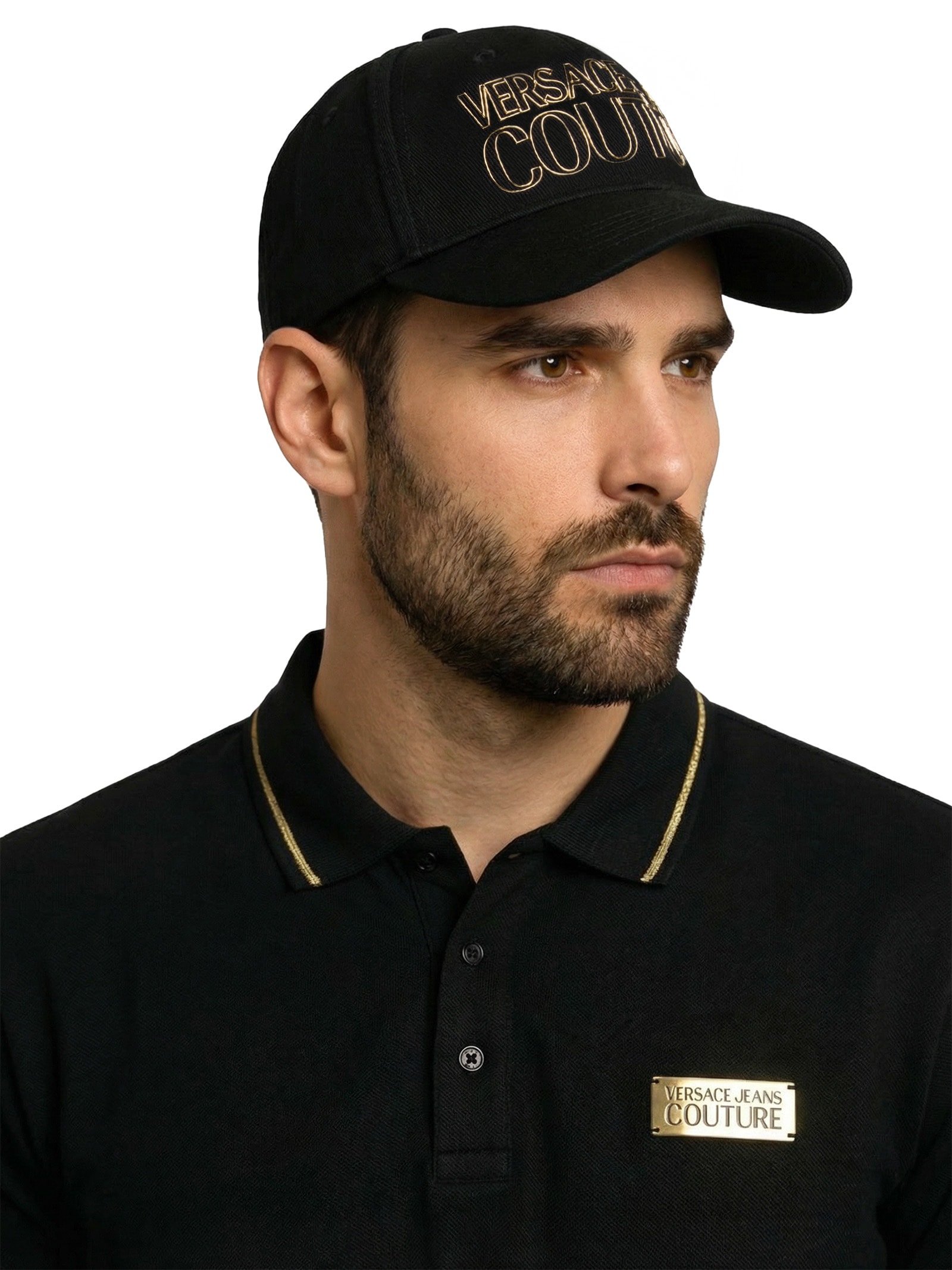Boné Masculino Vjc The Middle Metal Logo - Preto - Versace Jeans