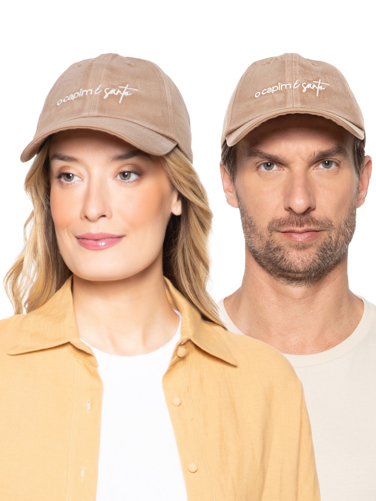 Boné Unissex Bordado Bege Capim Santo + '2Essential