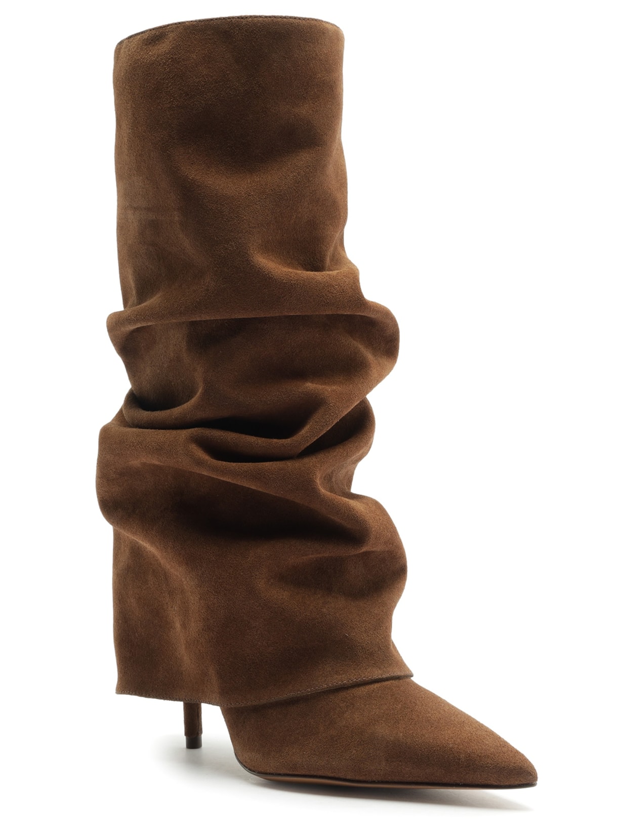 Bota Feminina Acamurçada Polaina Marrom Arezzo