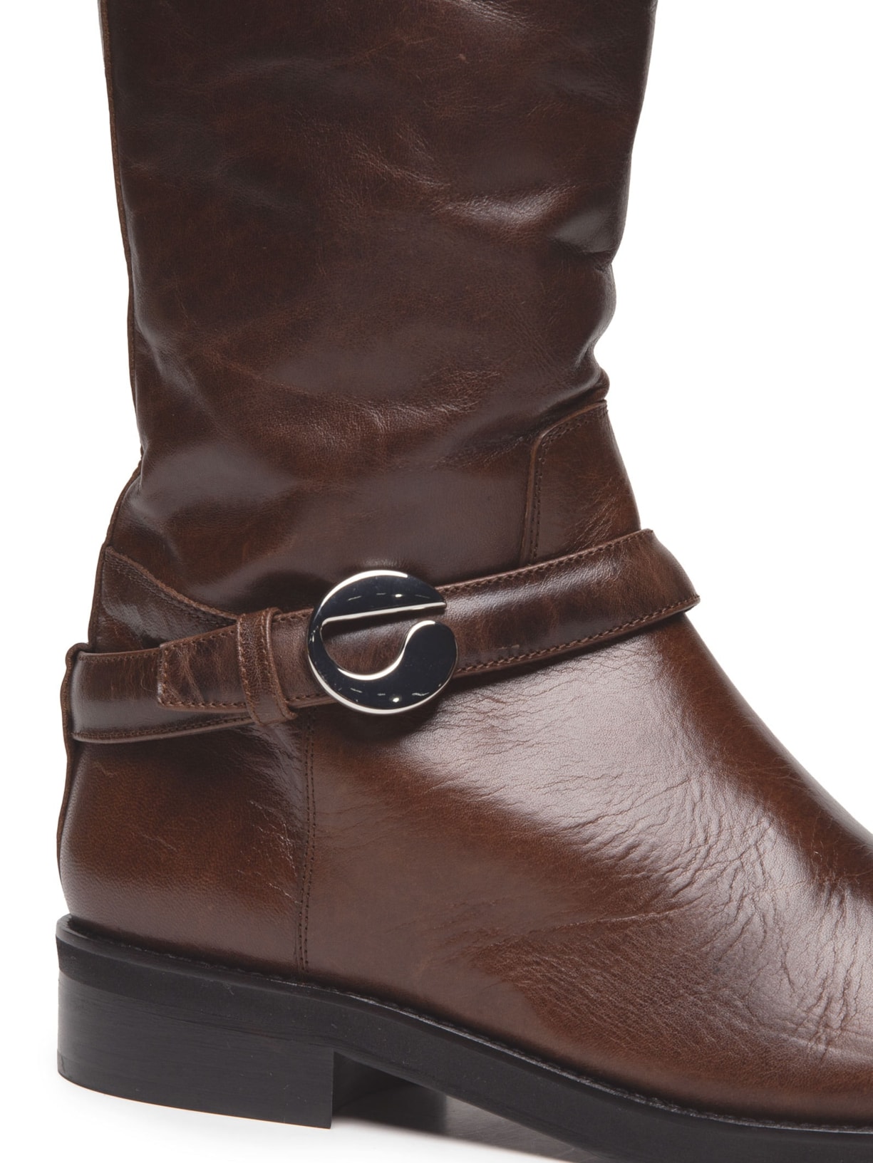 Bota Feminina Belt High Cavalier Marrom Coperni