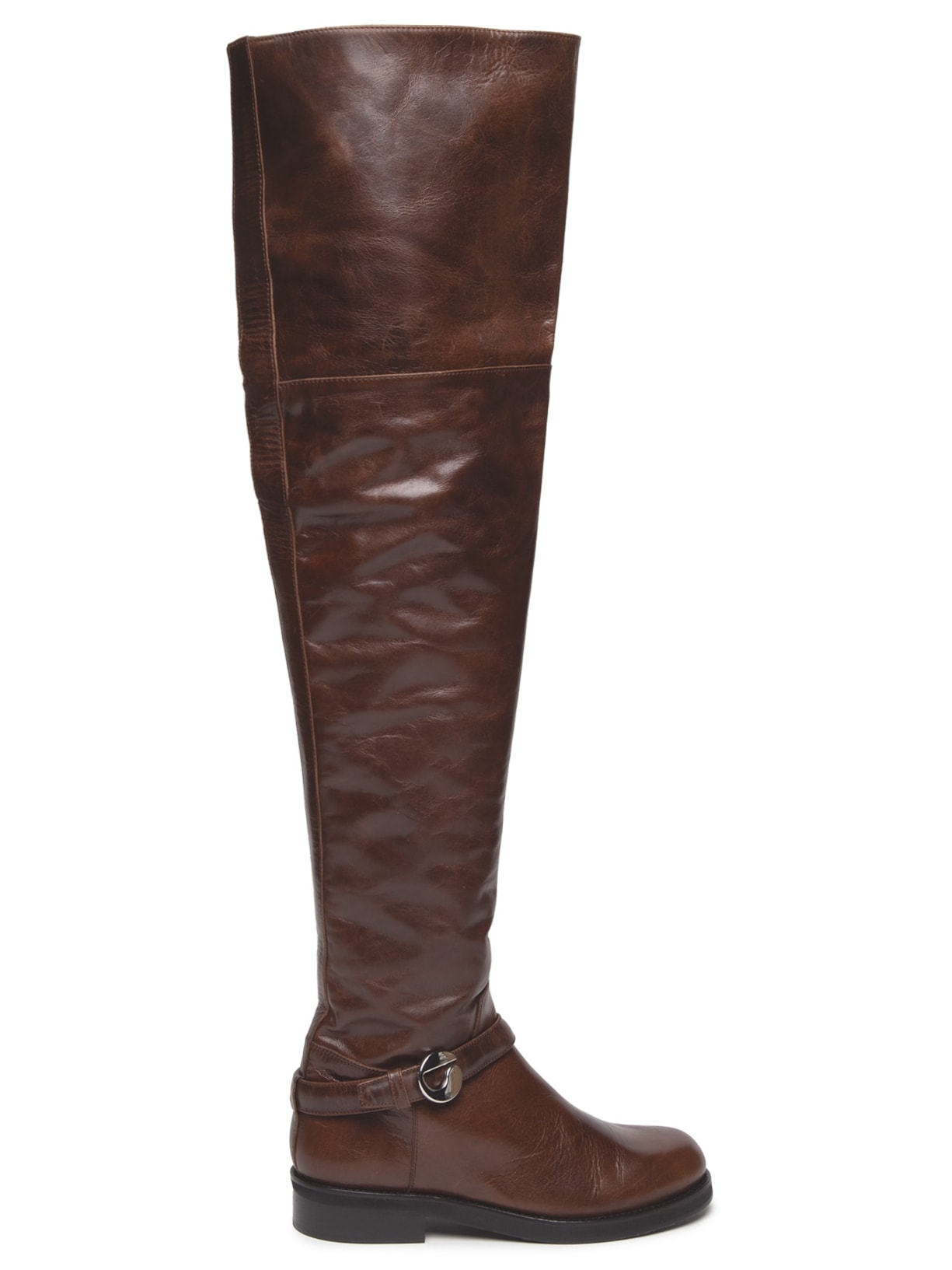 Bota Feminina Belt High Cavalier - Marrom